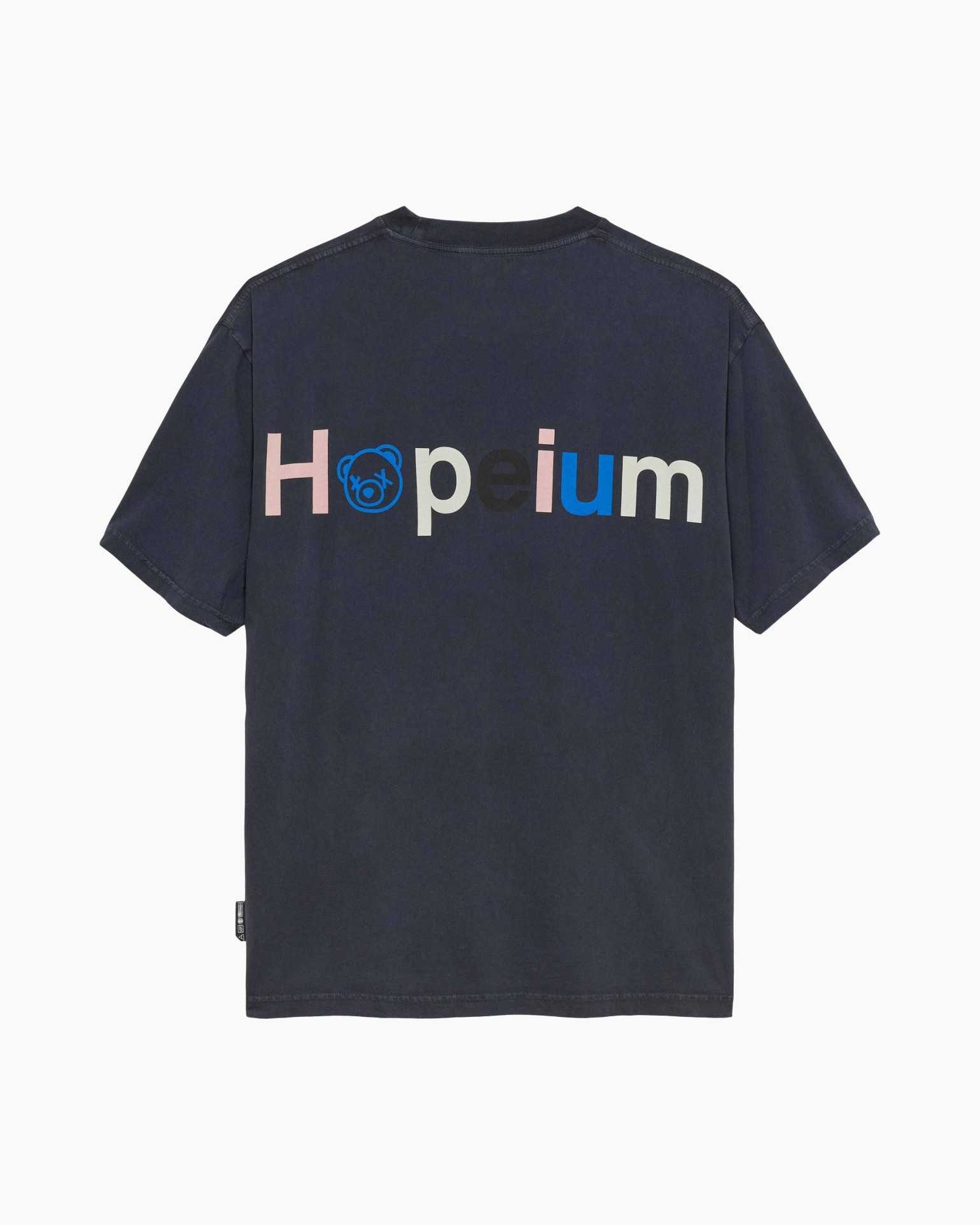 t-shirt, short sleeve, graphic, back logo, navy