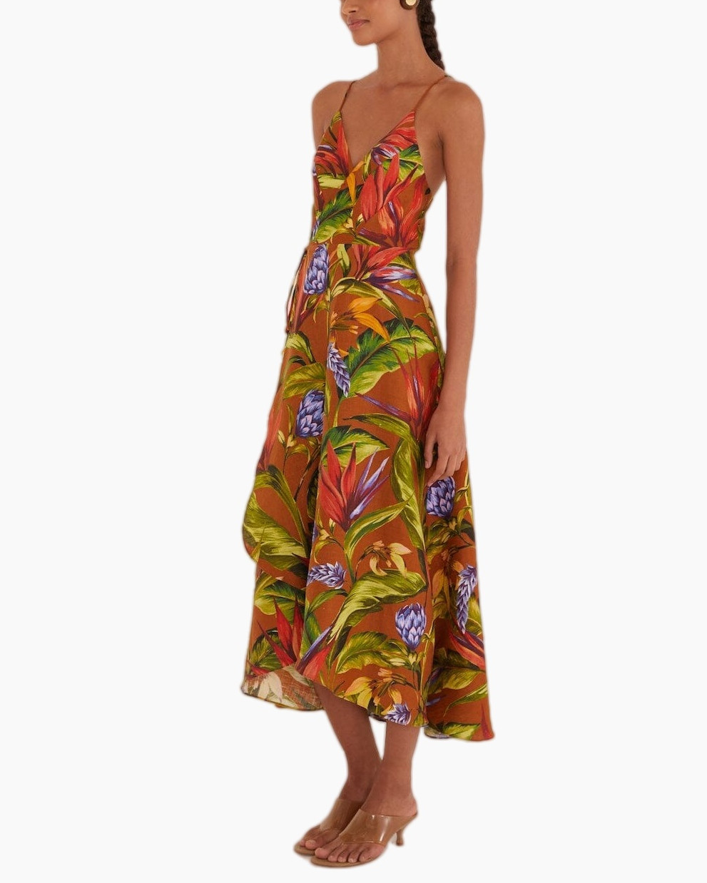 dress, midi dress, floral print, strappy, sundress