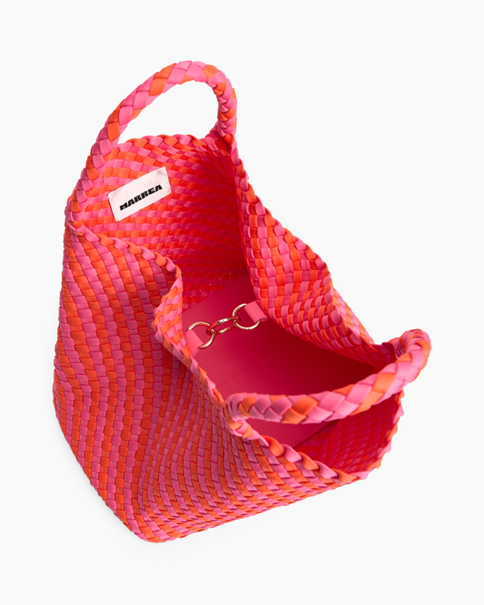 basket, handbag, woven, pink, bright pink