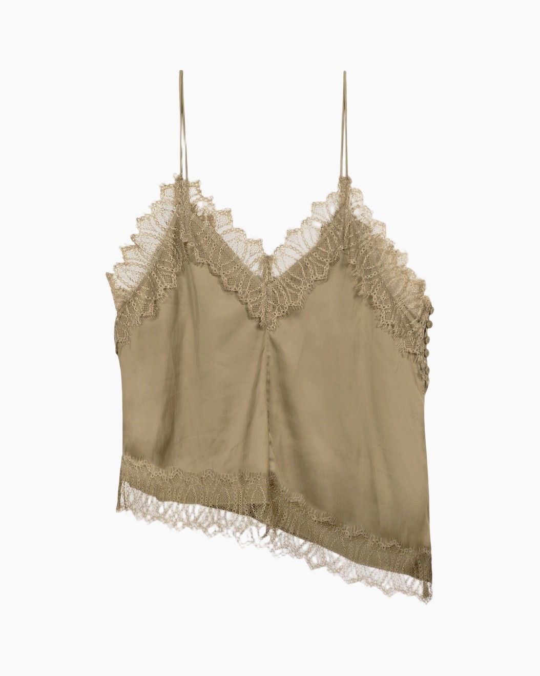 camisole, lace, spaghetti straps, beige, slip top