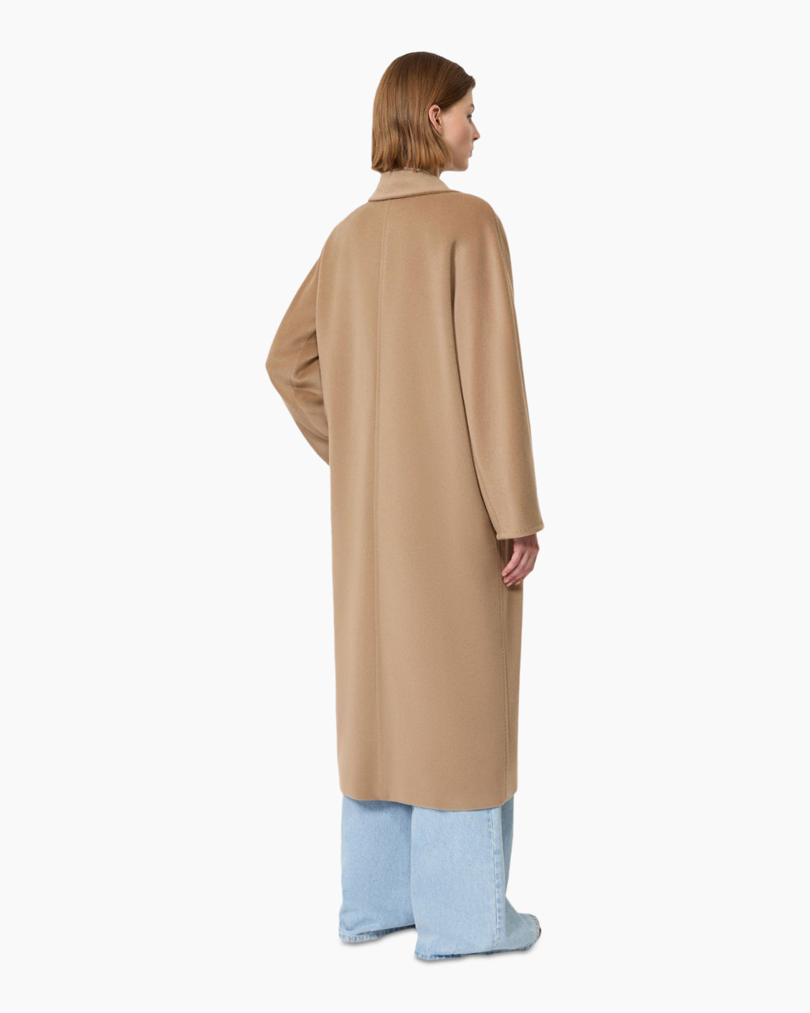 coat, overcoat, camel, long coat, double-breasted