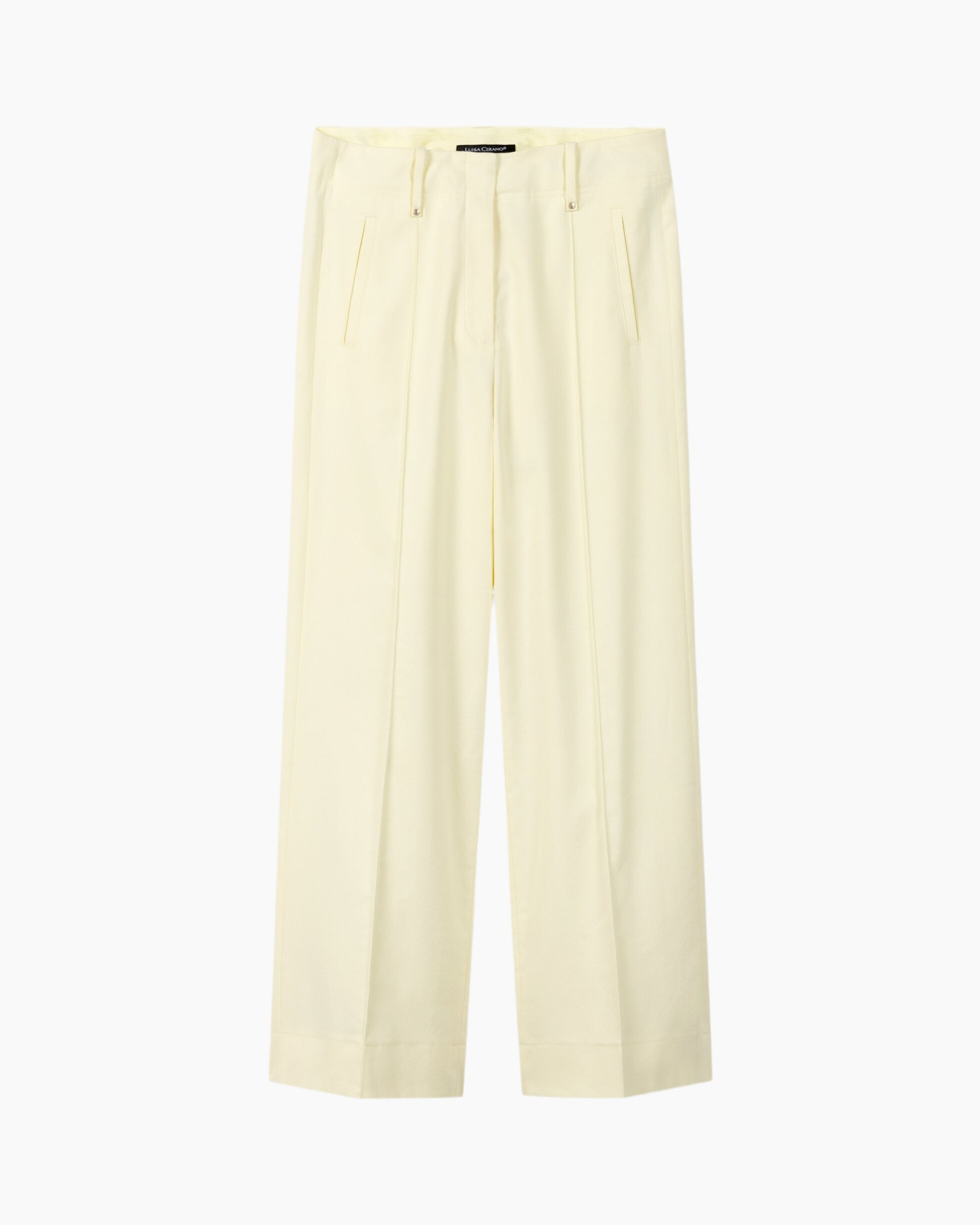 pants, trousers, pleated, cream, wide-leg