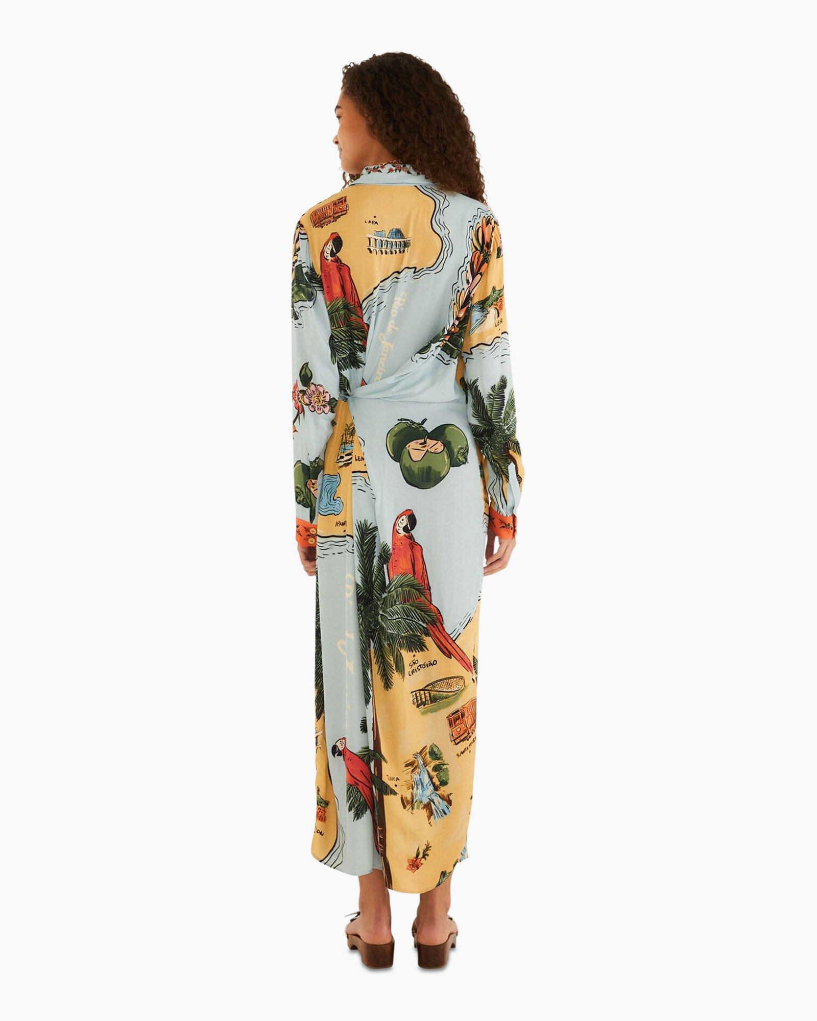 maxi dress, printed dress, long dress, wrap dress, collared dress