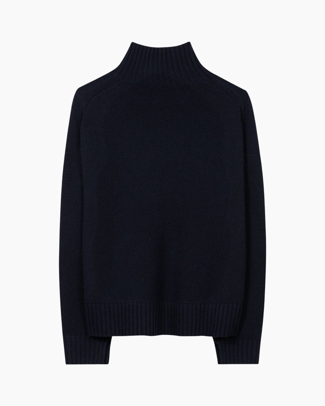 turtleneck, sweater, knit, dark navy, long sleeves