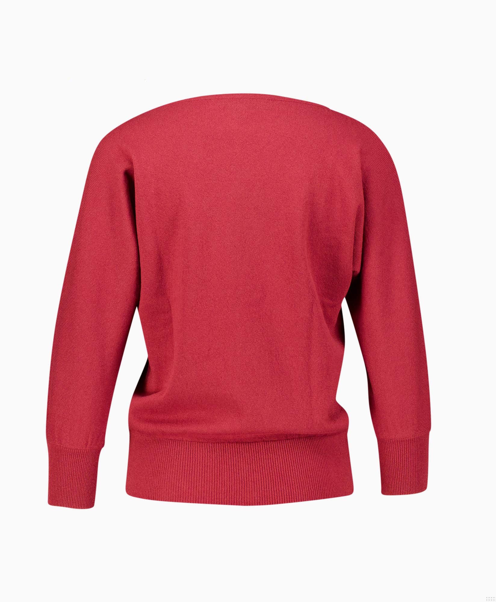 sweater, knit, red, long-sleeve, crewneck