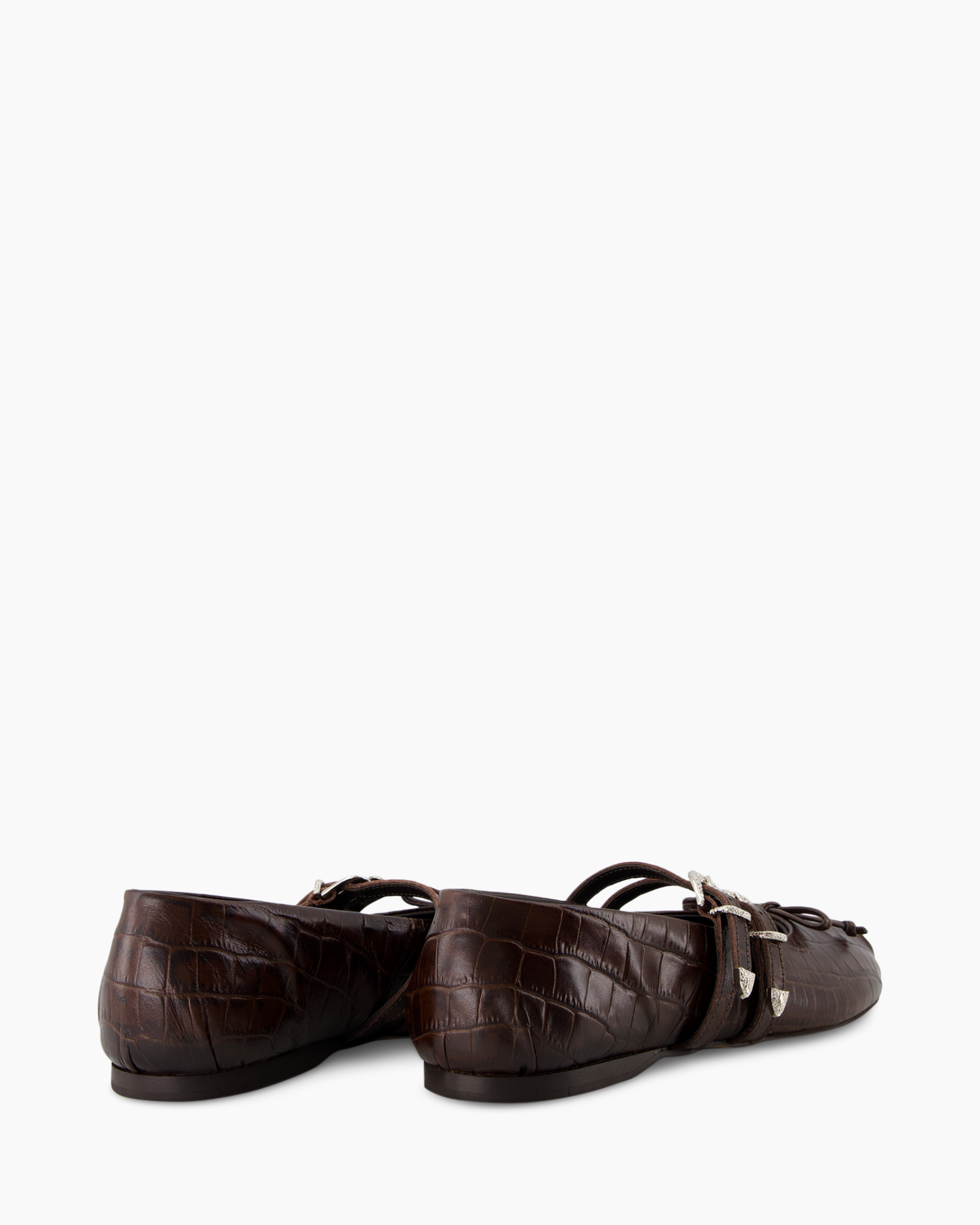loafers, driver, slip-ons, croco-embossed, brown leather