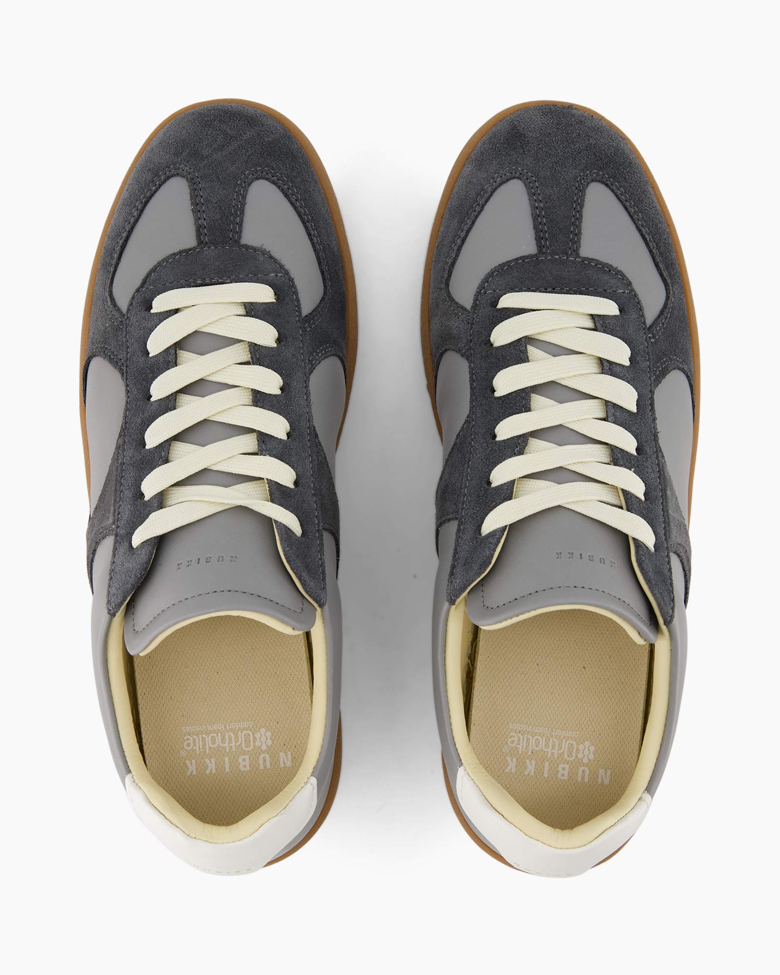 sneakers, athletic, gray, laces, suede