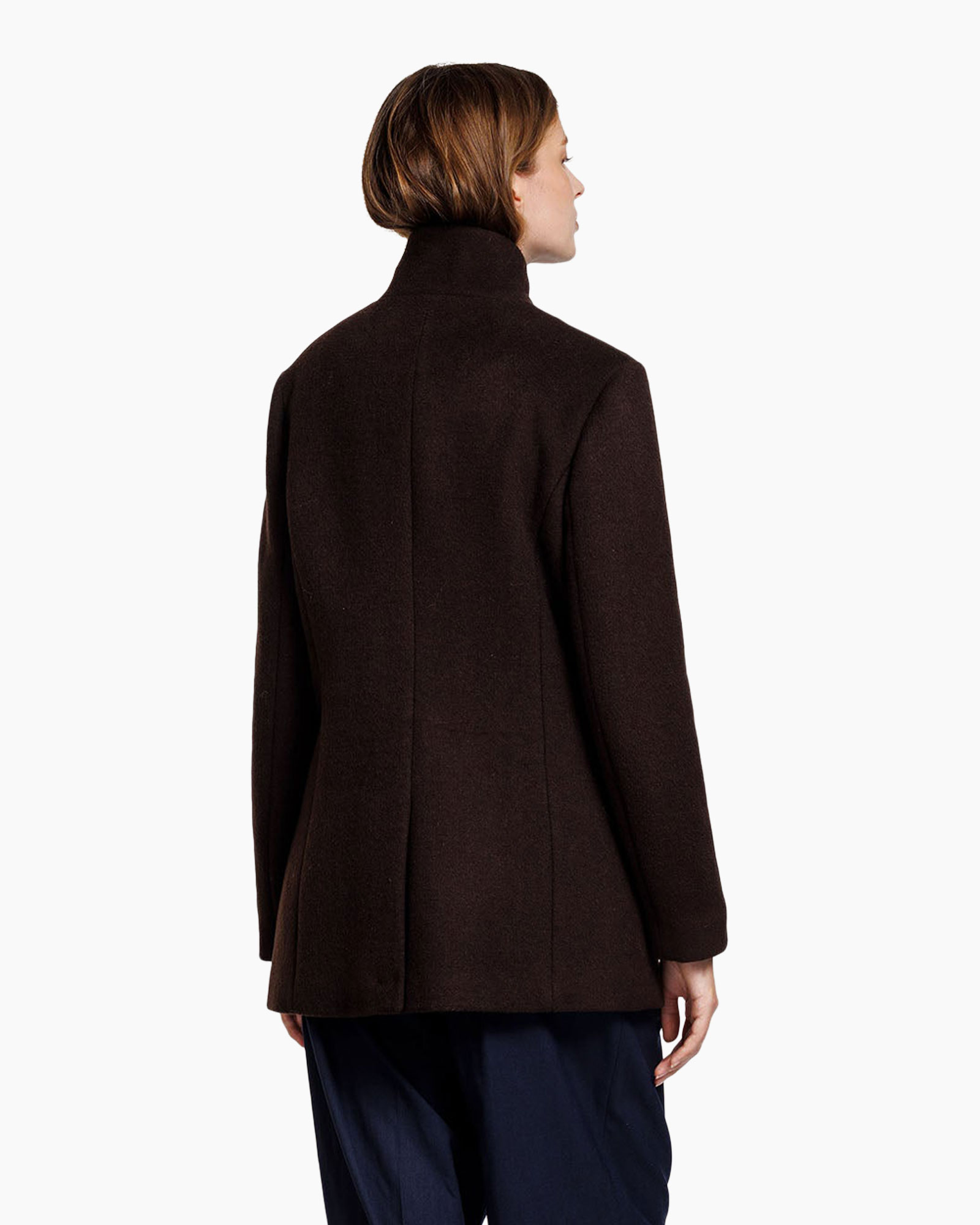coat, blazer, brown, single-breasted, lapel