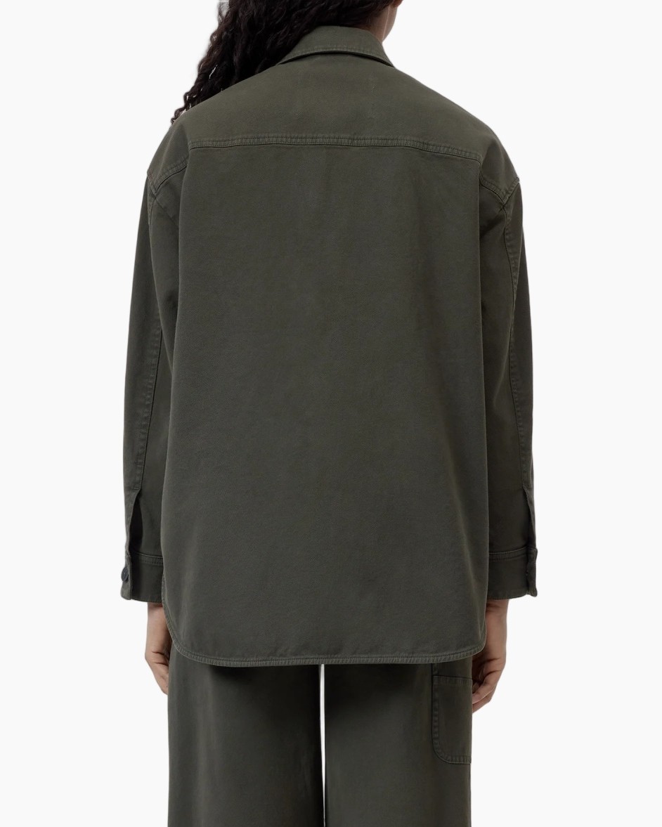 shirt, button-up, olive, pocket-flap, casual-wear