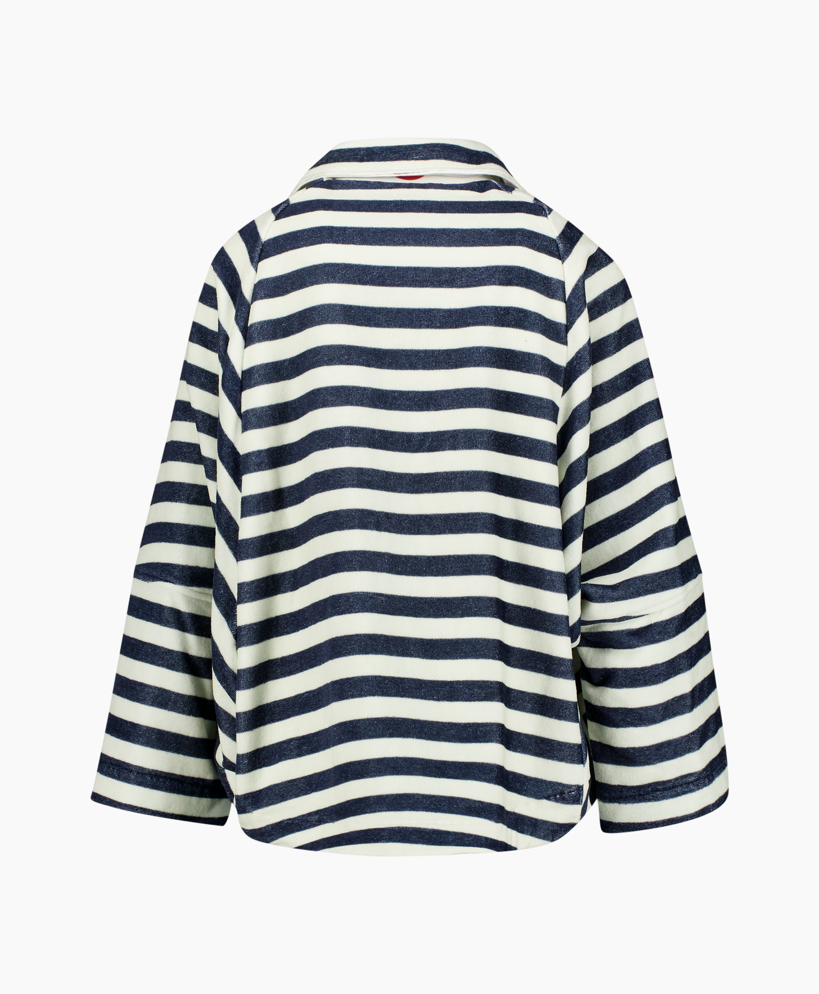 striped, long sleeve, navy white, tunic, knit cardigan