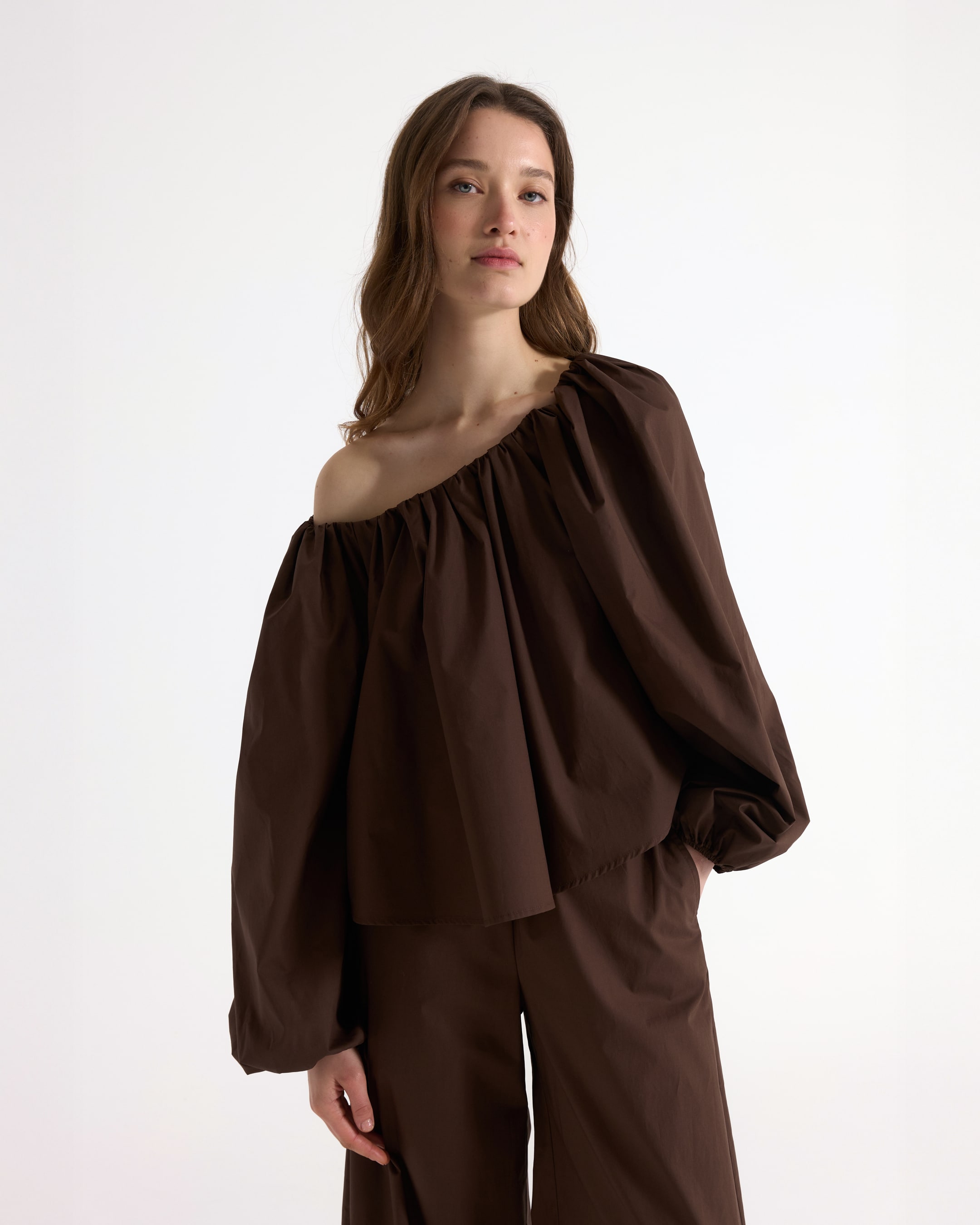 Blouse Isengo Donker Bruin