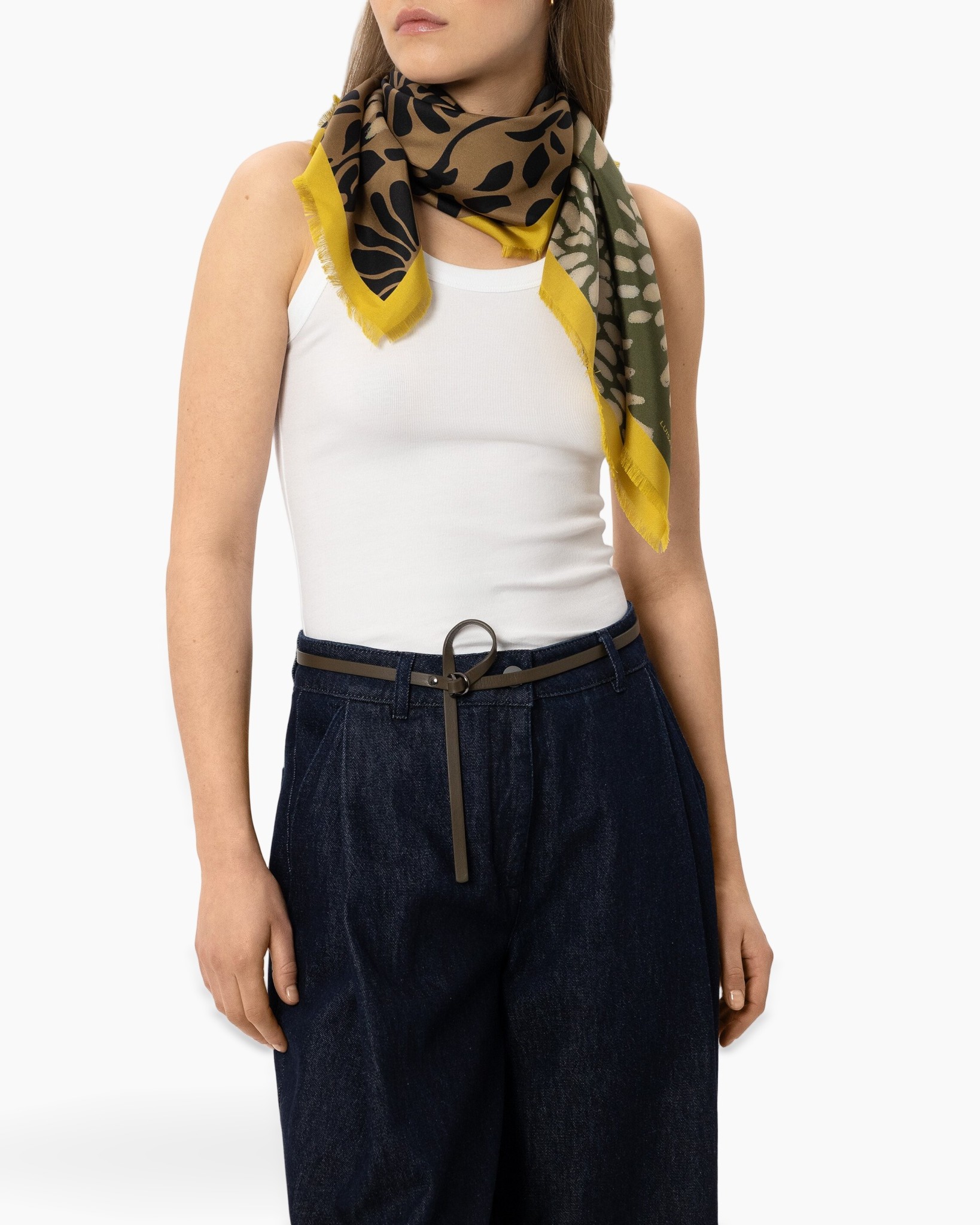 scarf,  floral,  pattern,  multicolor,  borderless