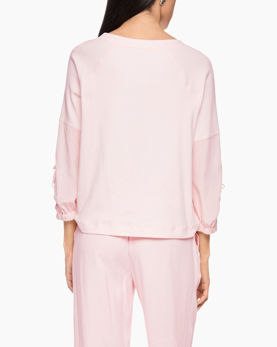 sweatshirt, long sleeves, pink, crew neck, raglan sleeves
