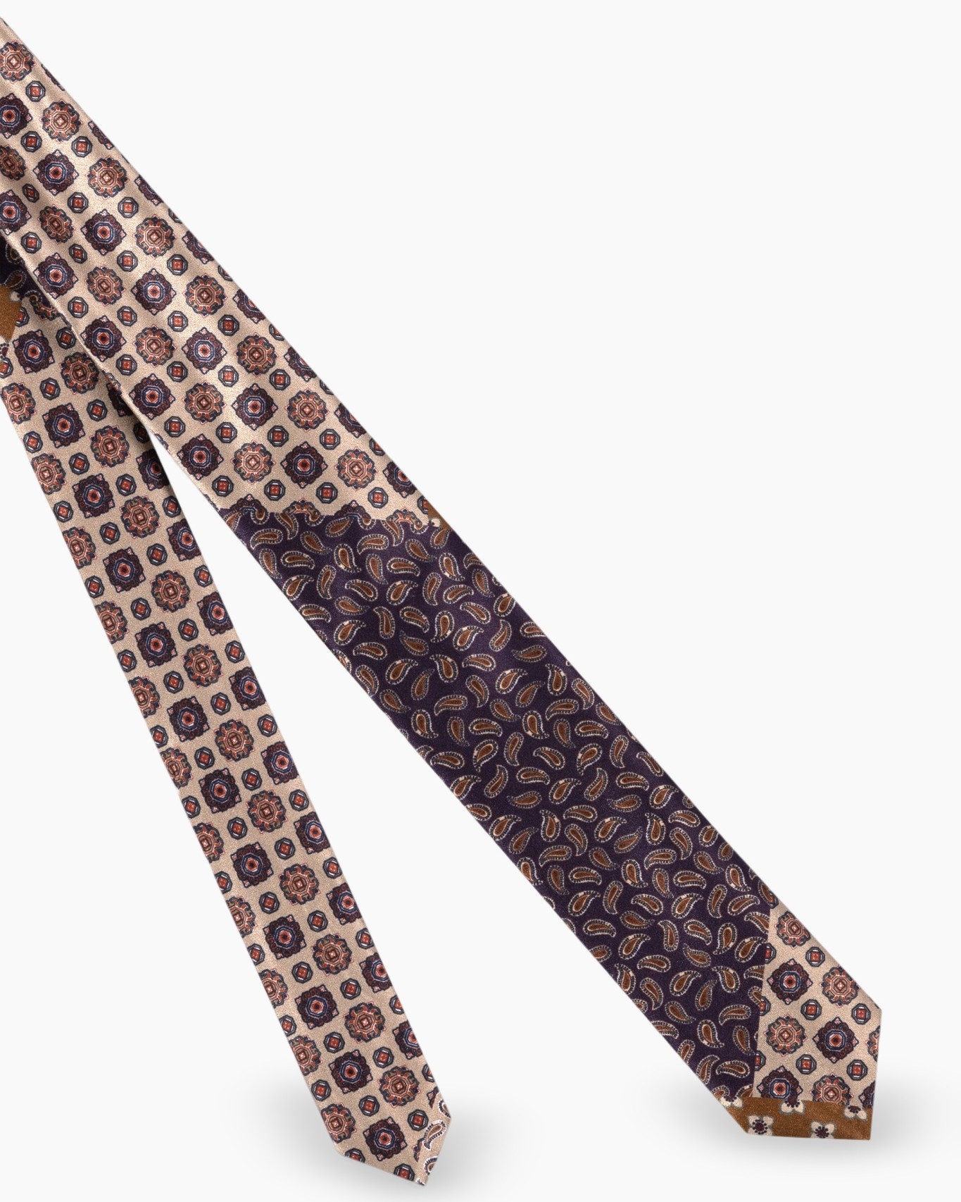 necktie, tie, patterned, two-tone, paisley, paisley-pattern