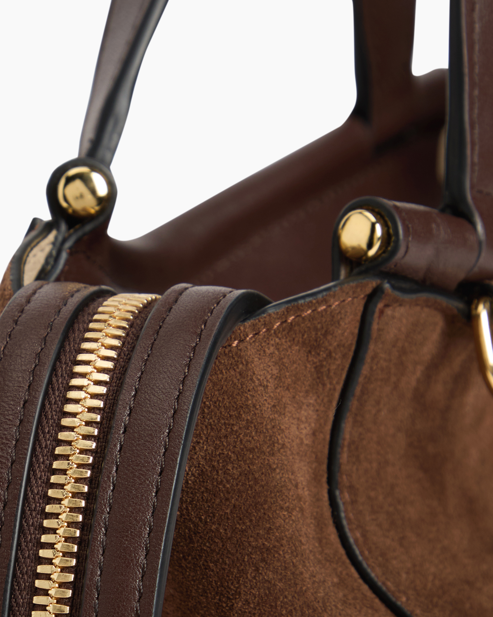 brown, leather, zippers, gold hardware, handbag edge