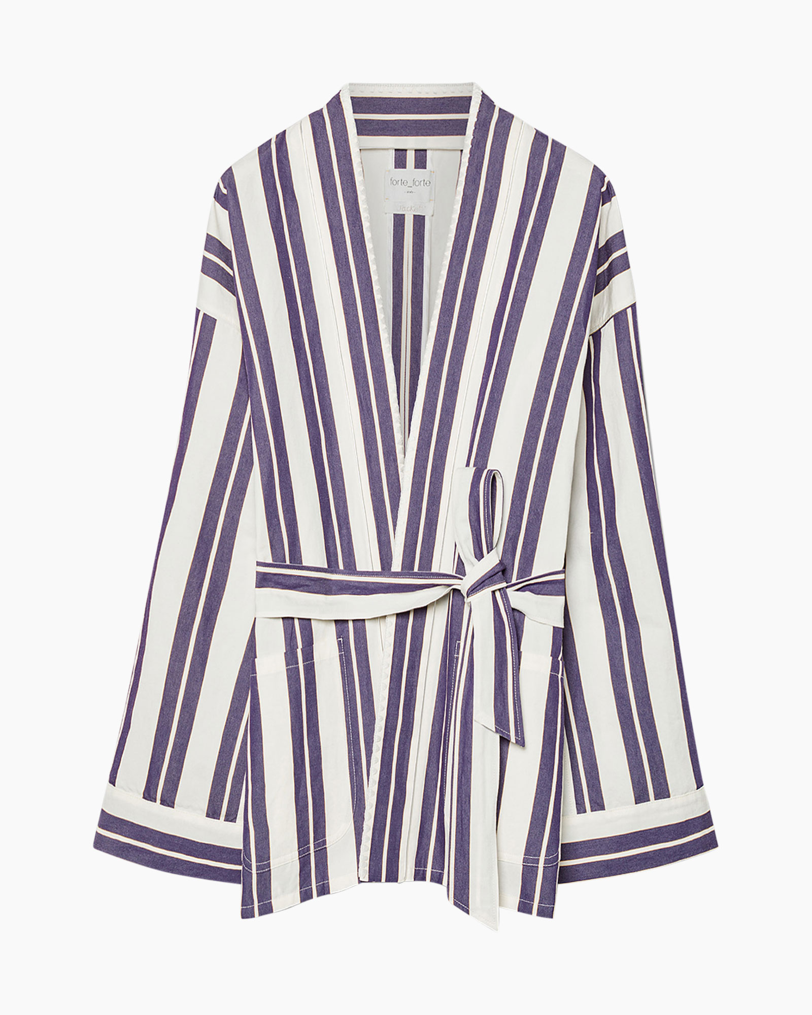 robe, kimono, striped, belt, cardigan