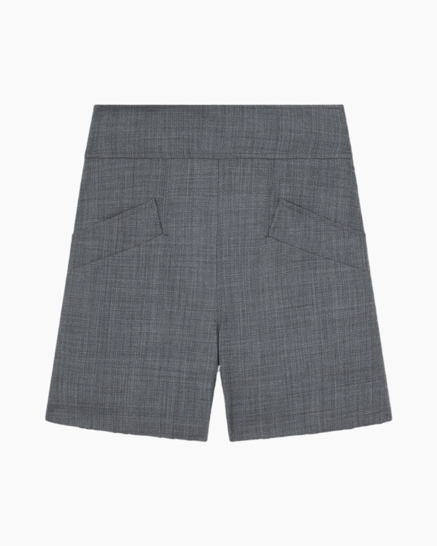short, gray, shorts, linen, pocketed