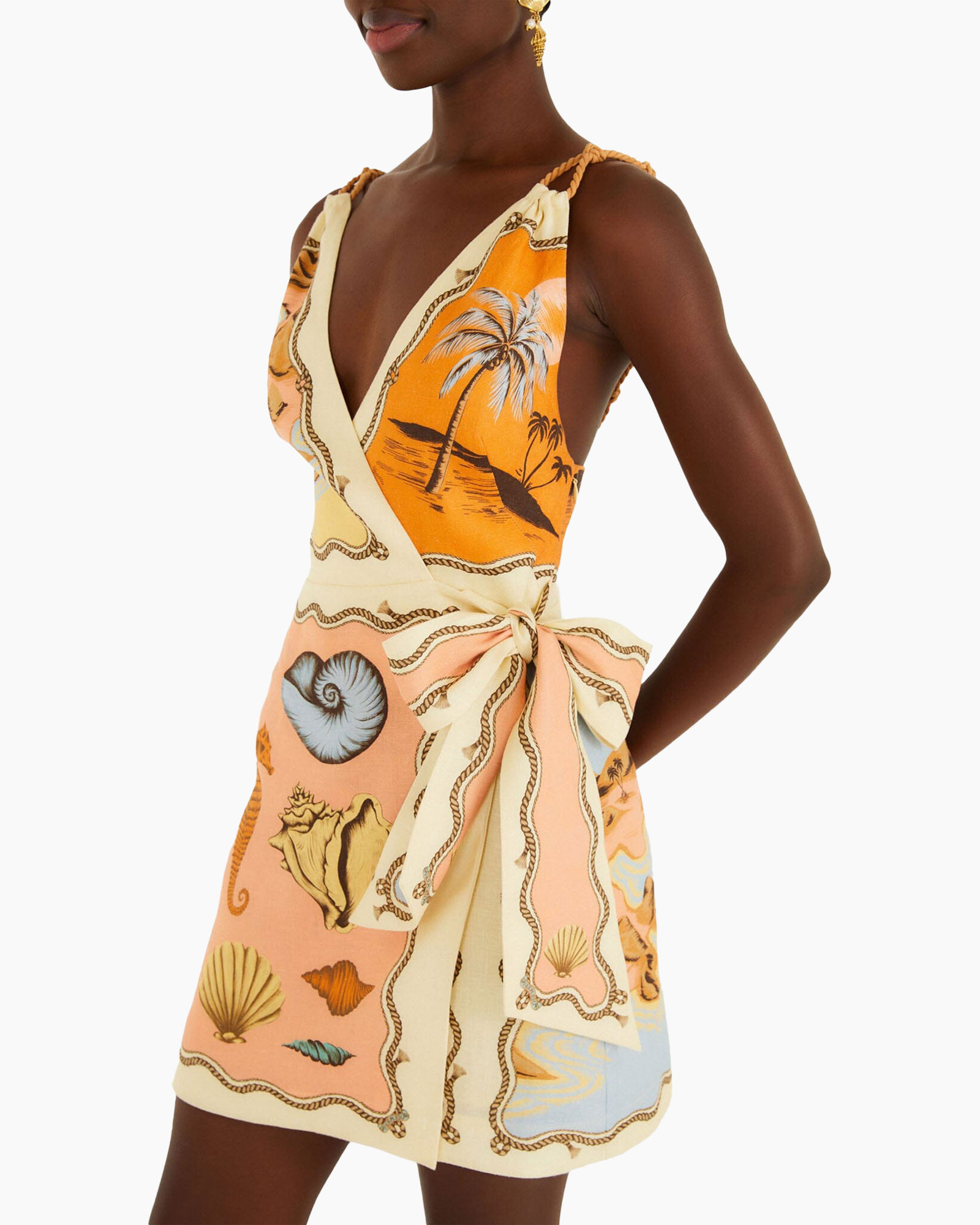 summer dress, wrap dress, sundress, patterned dress, sahara print