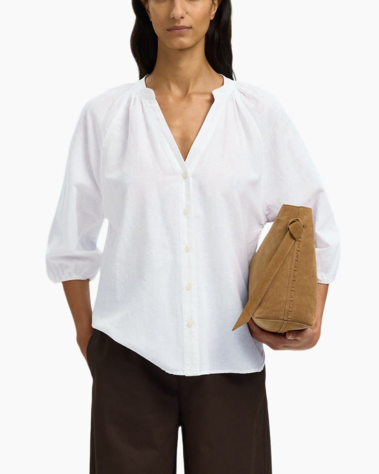 Blouse, Shirt, Linen, Person, Woman