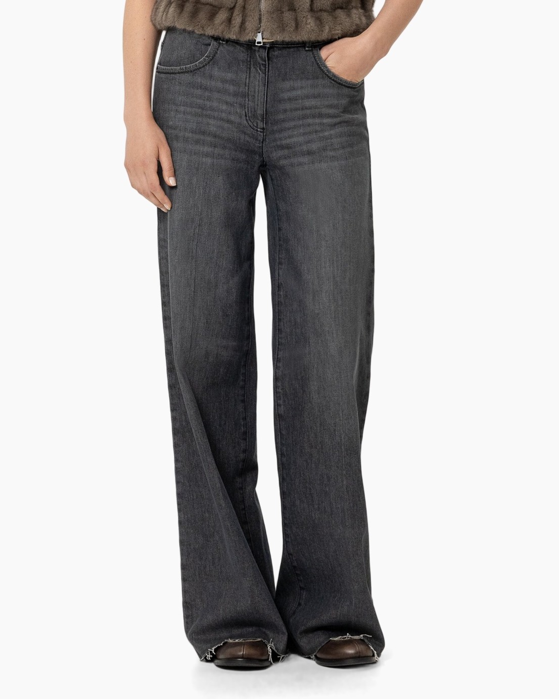pants, jeans, wide-leg, dark-wash, denim