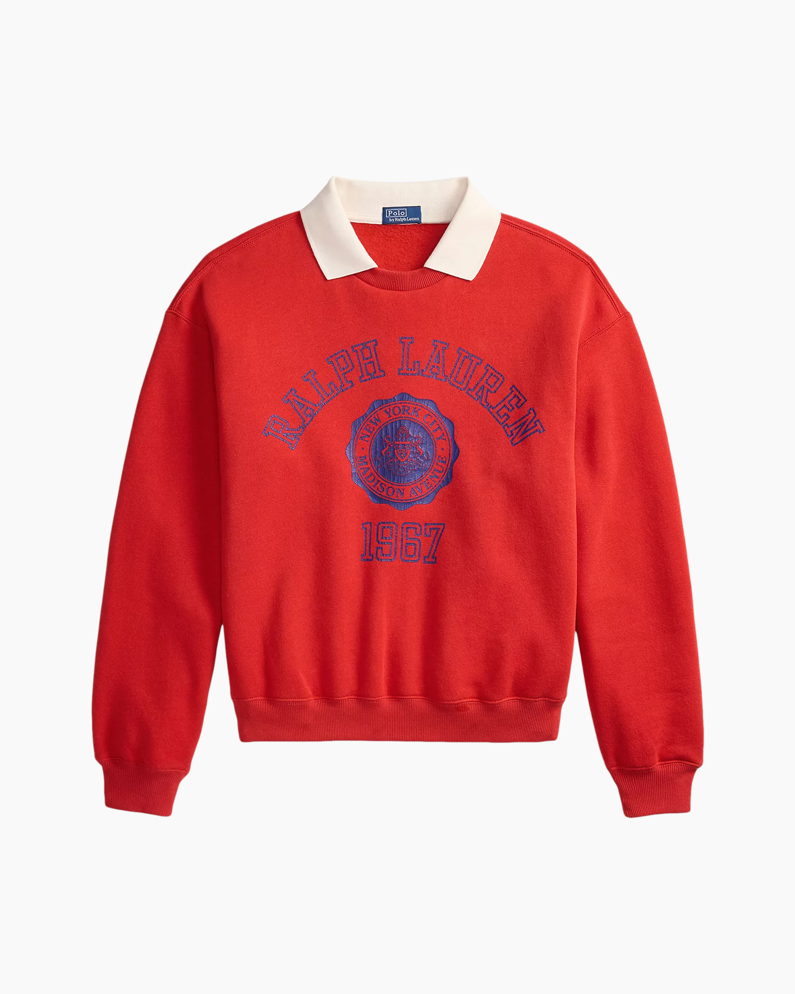 sweatshirt, red, collar, logo, 1967