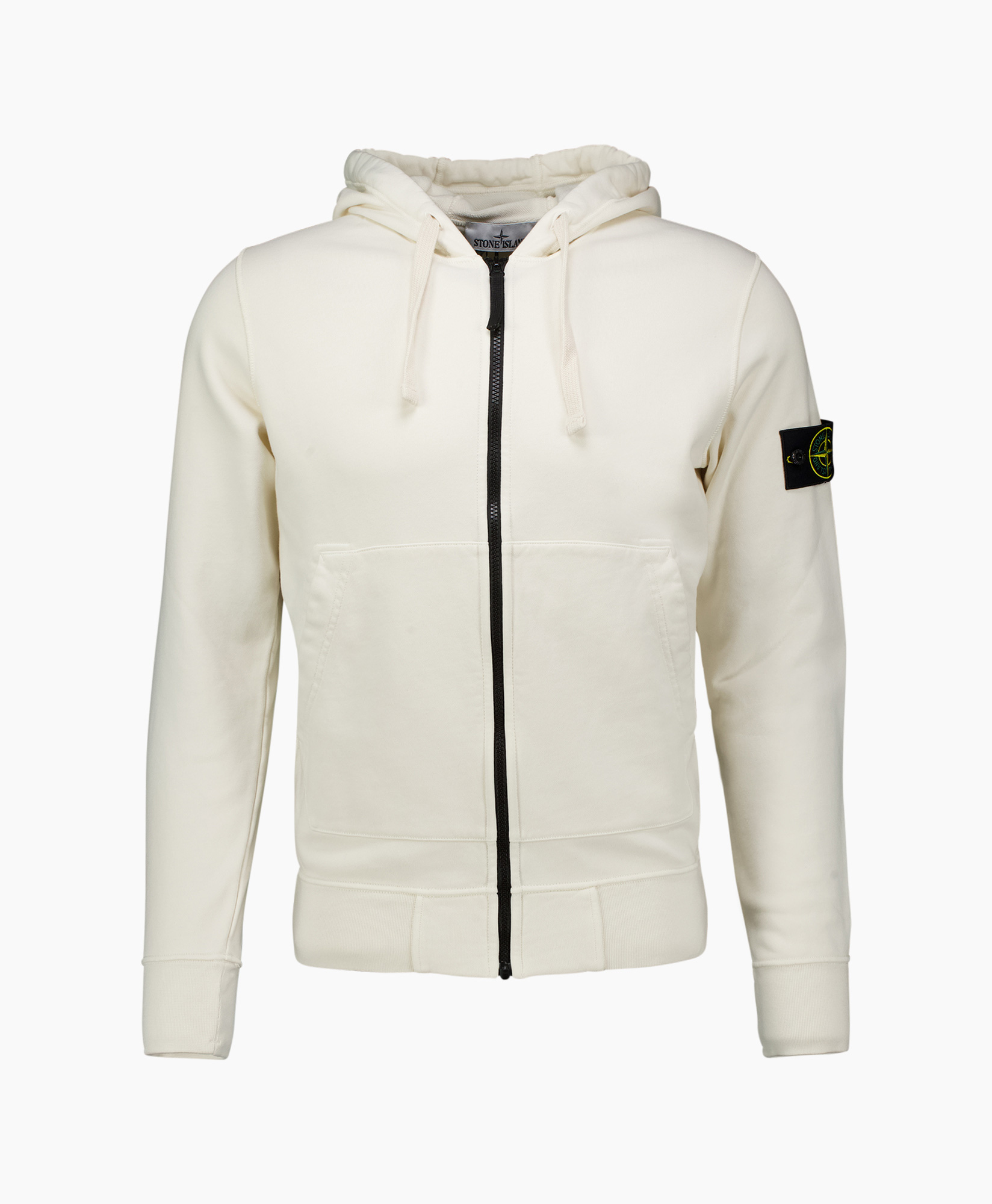 hoodie, zipper, front-zip, pocket, cream