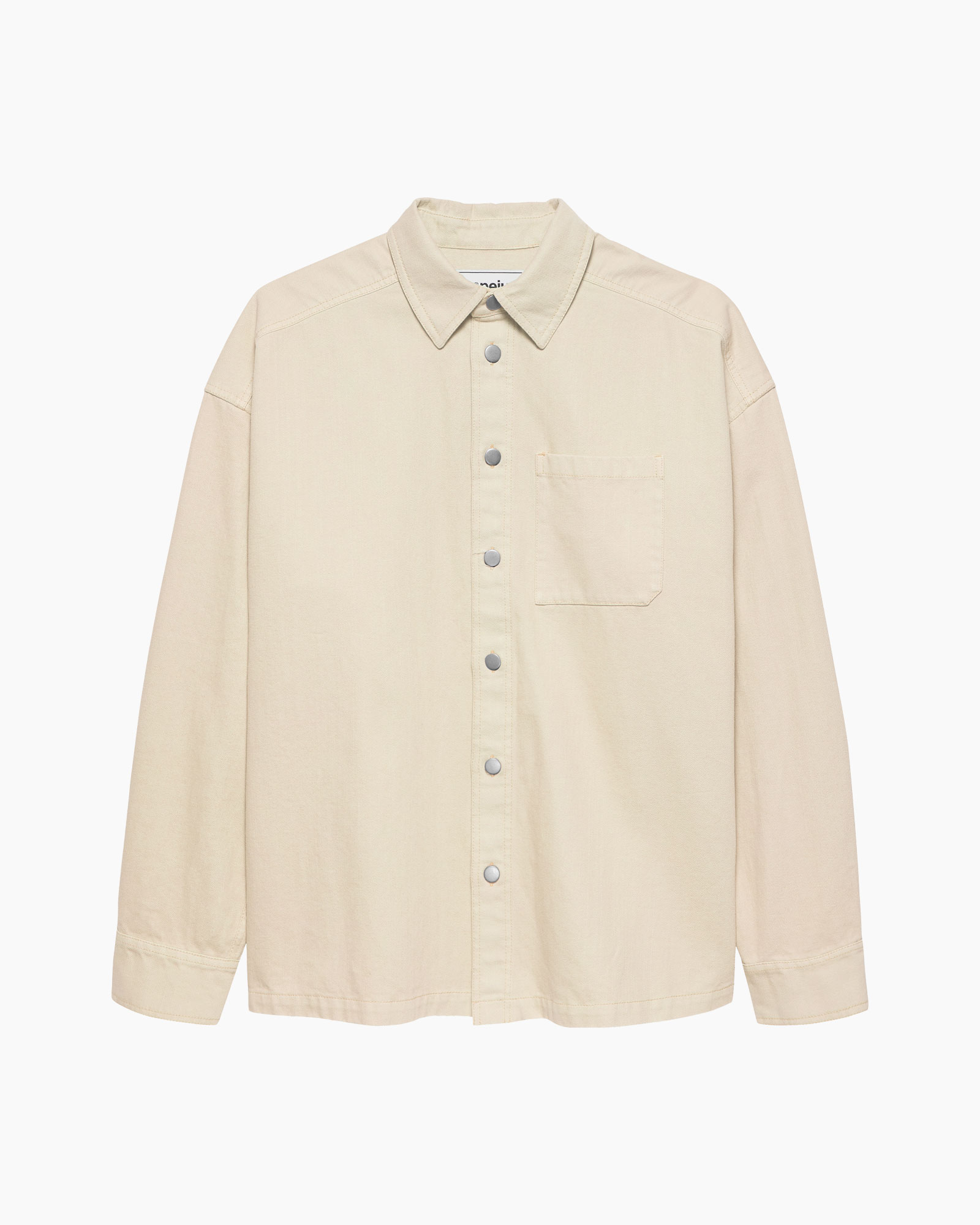 shirt, button-down, pocket, beige, long-sleeve