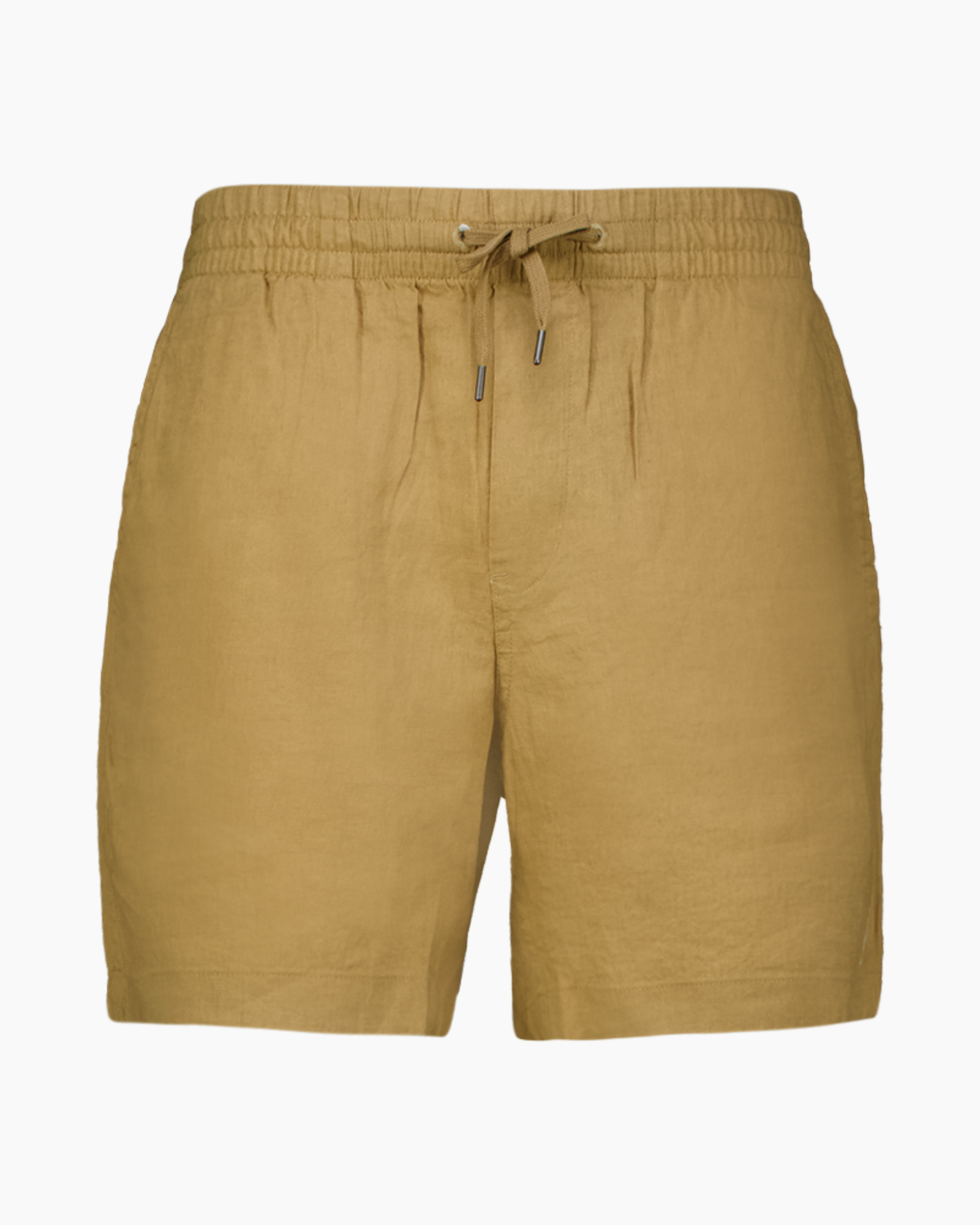 shorts, linen, drawstring, elastic waist, plain