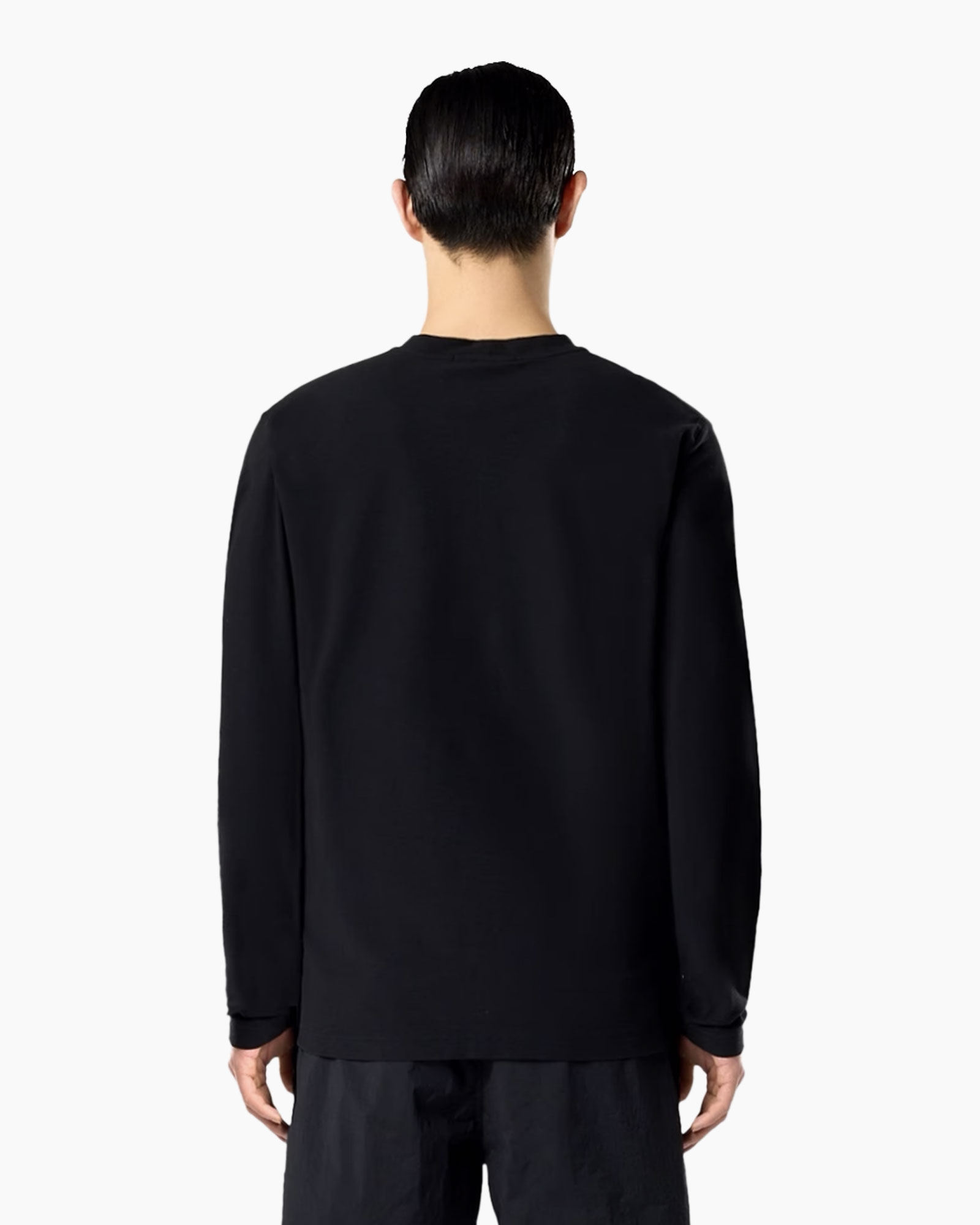 longsleeve, black, crewneck, plain, mini-logo
