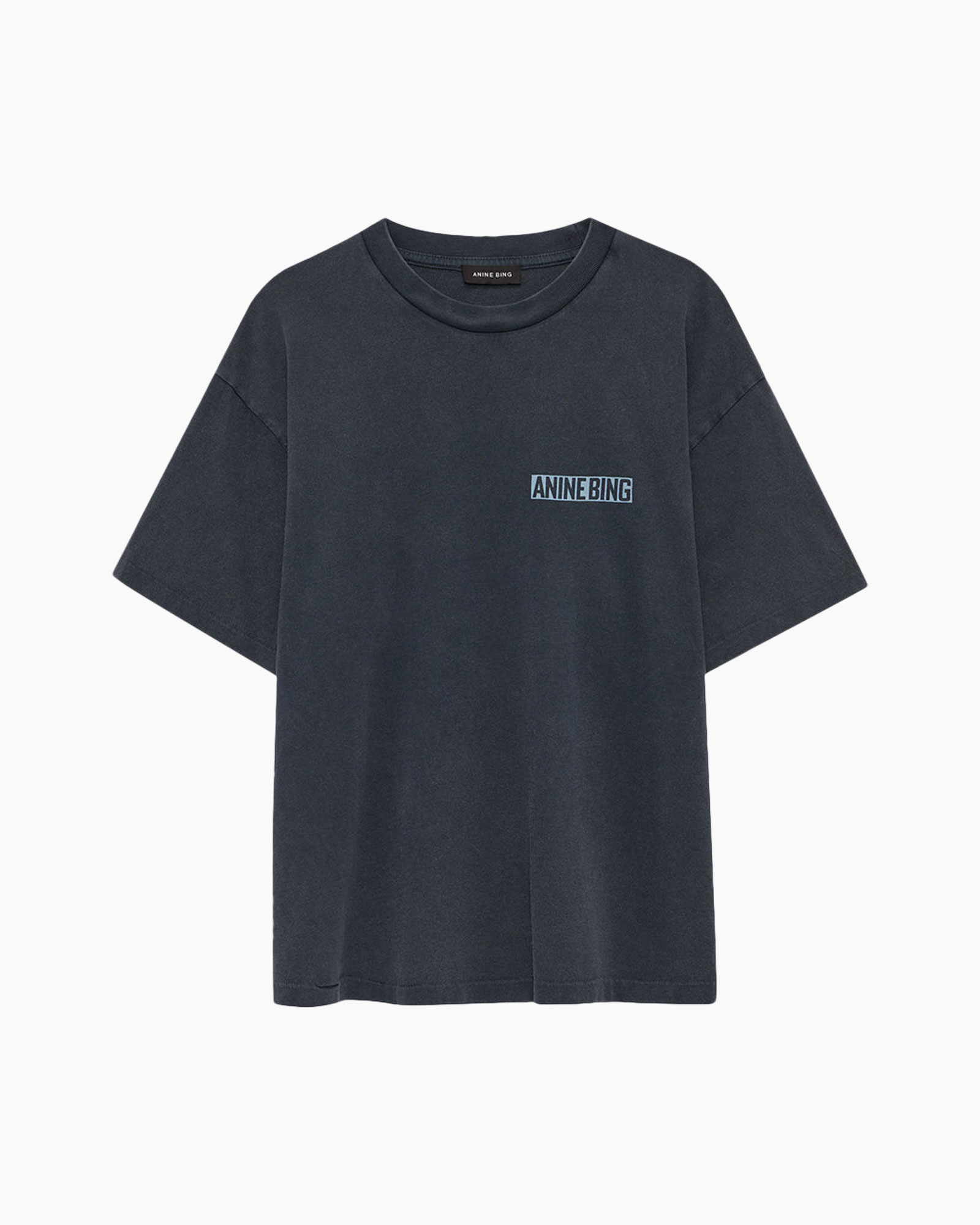 t-shirt, short sleeve, crew neck, dark grey, logo pocket