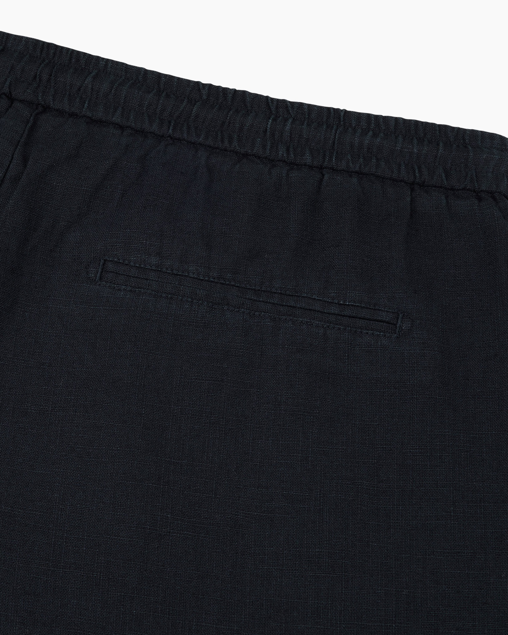 shorts, drawstring, black, linen, linen blend