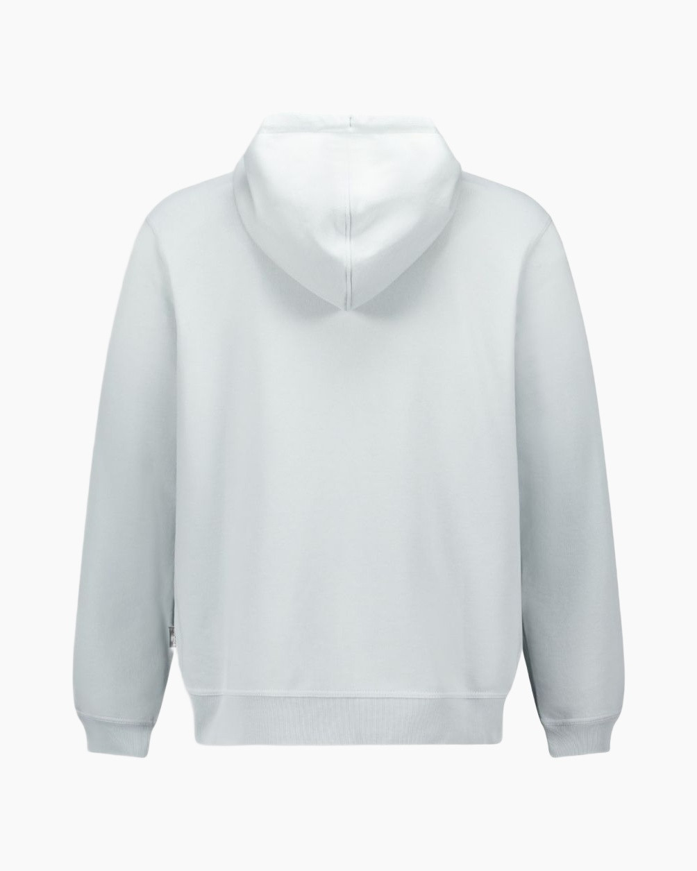 hoodie, zipper, front pockets, pull-over?, light blue-gray