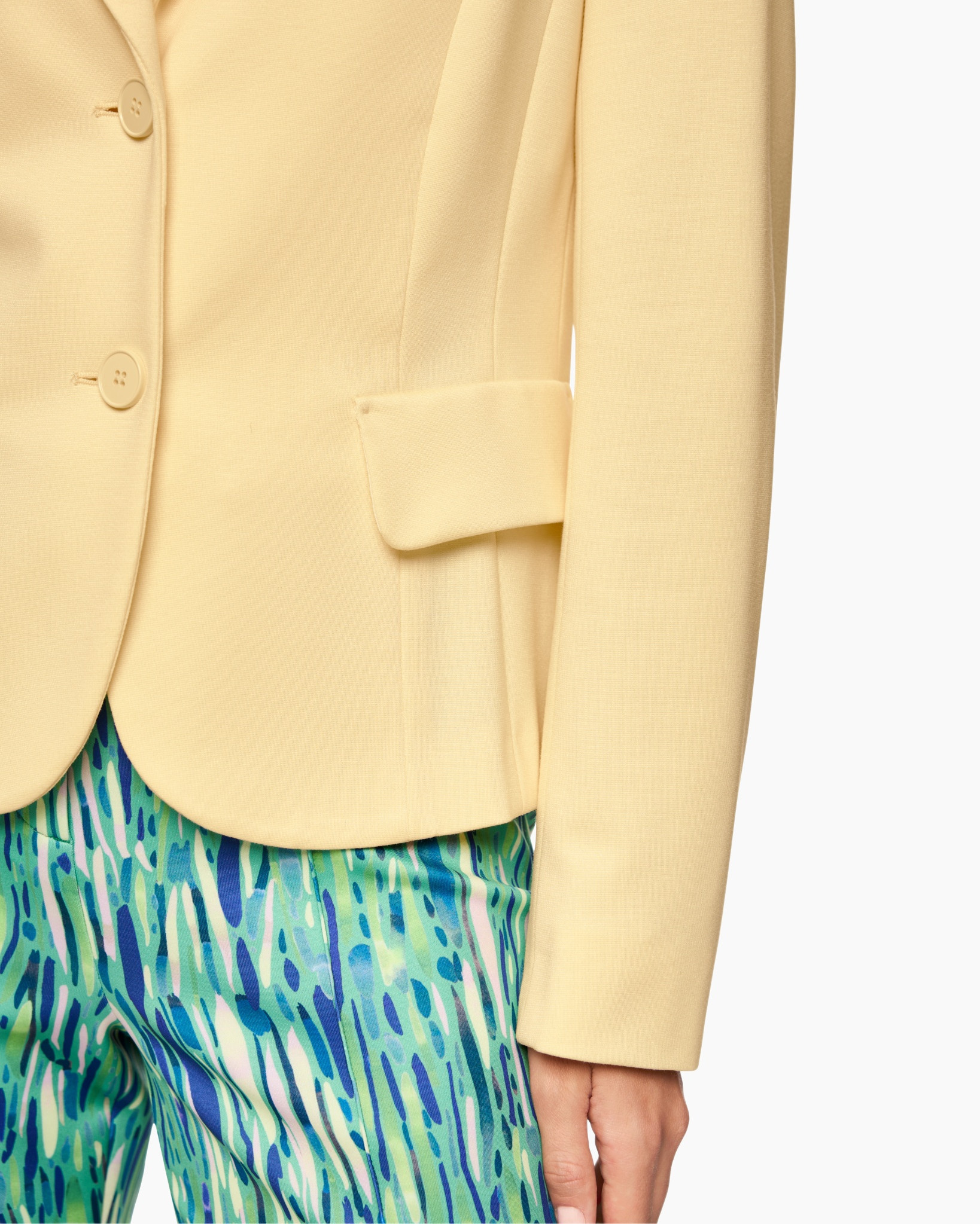 blazer, jacket, beige, long sleeve, pocket flap