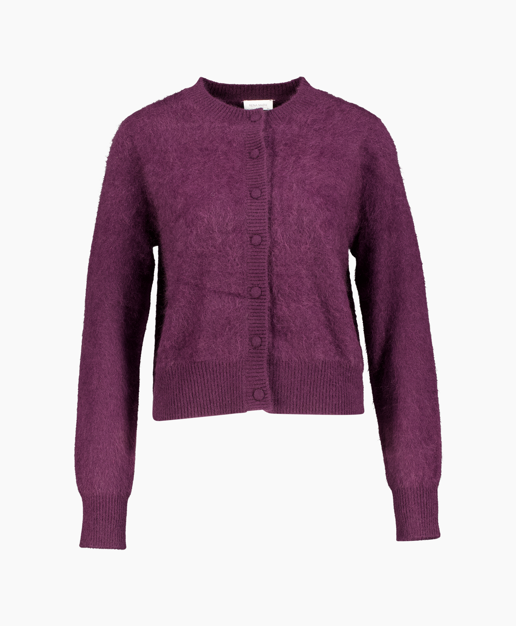 Vest Covered Buttons 30 Cashmere Aubergine