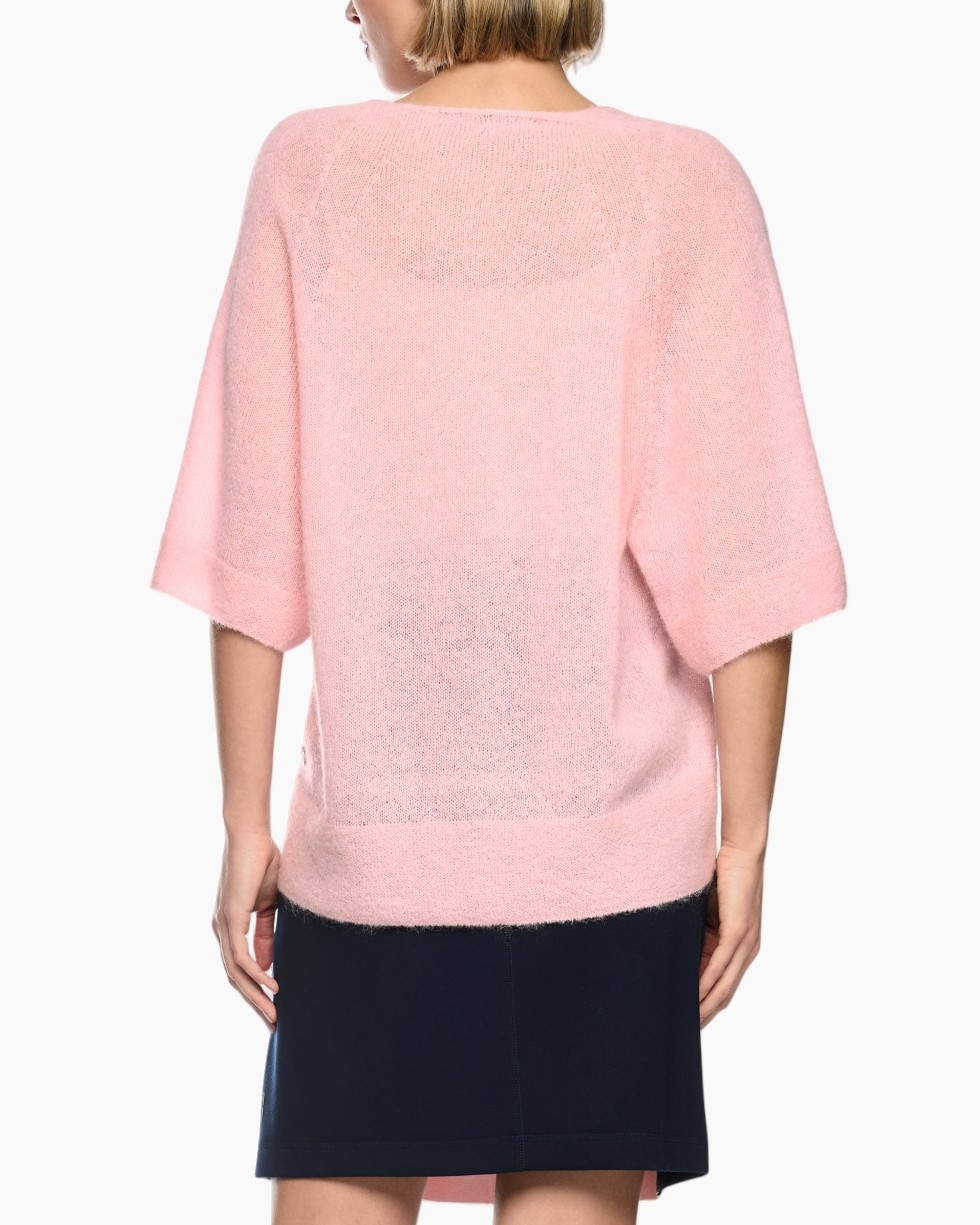 pink, knit, sweater, jumper, loose-fit