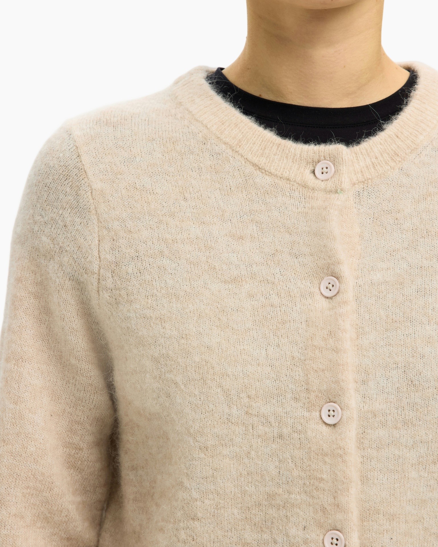cardigan, beige, knit, button-up, pullover