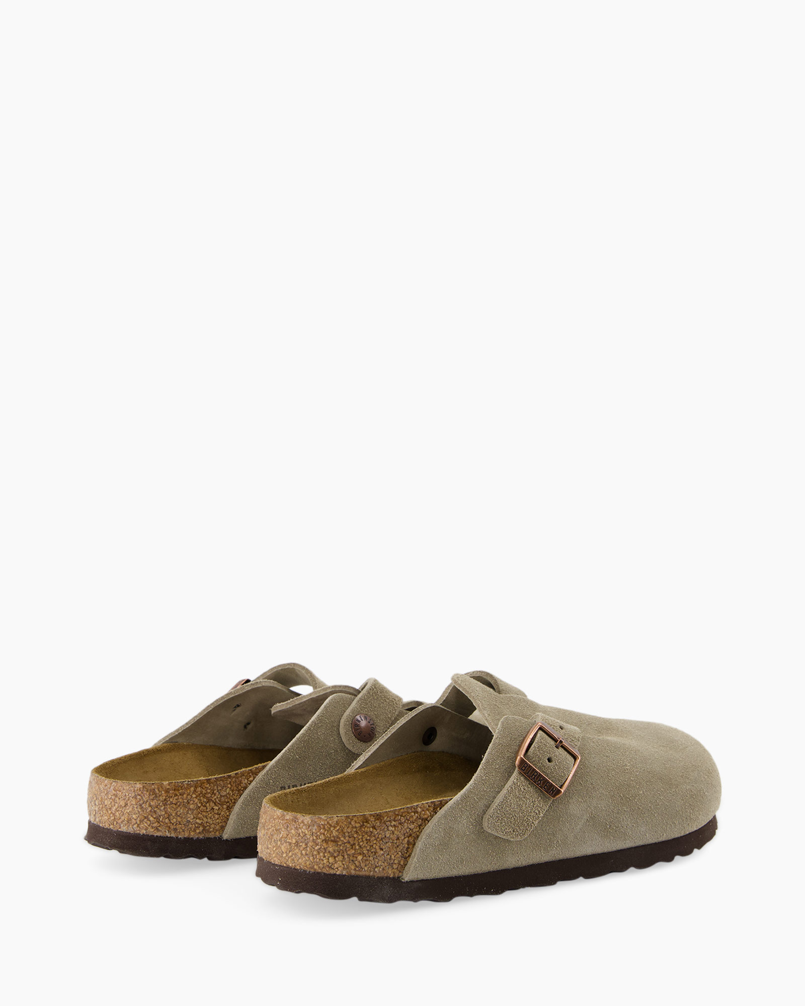 slipper, sandals, two-tone, cork footbed, buckled strap