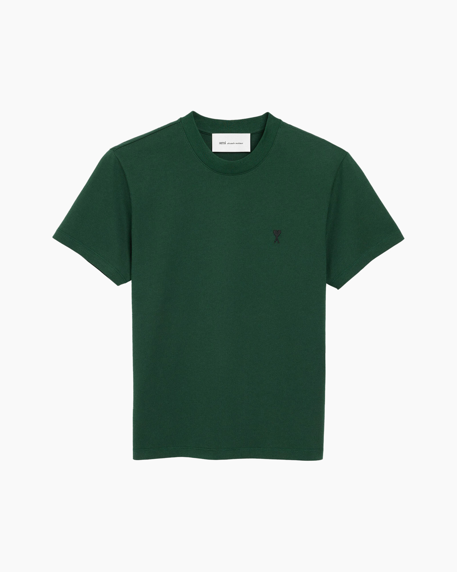 tshirt, short sleeve, green, crew neck, small logo