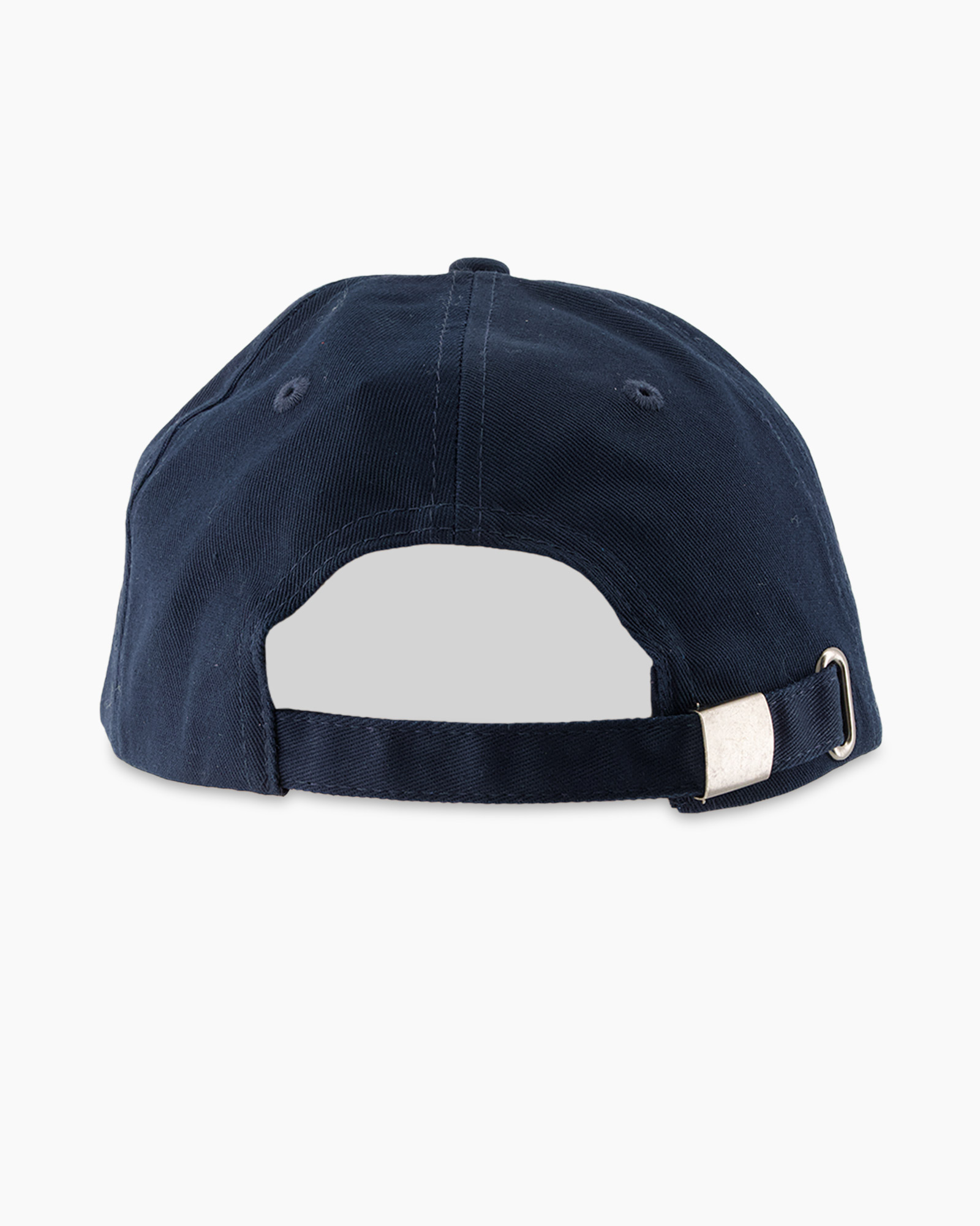 baseball cap, navy, text embroidery, six-panel, adjustable