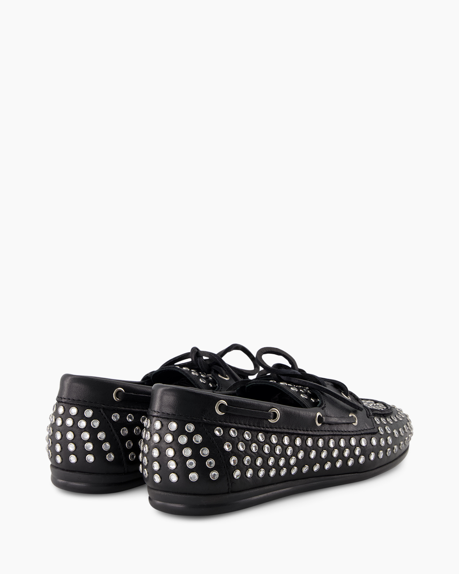 loafers, black, studded, men's, leather