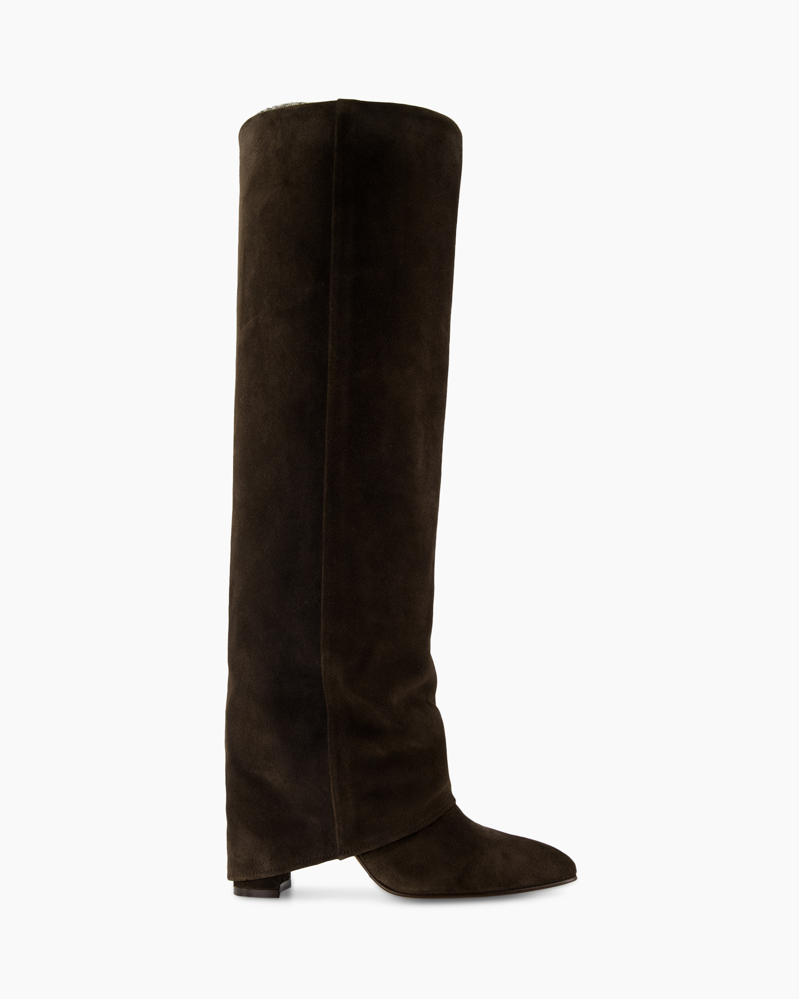knee-high boot, brown suede, boots, flat heel, over-the-knee