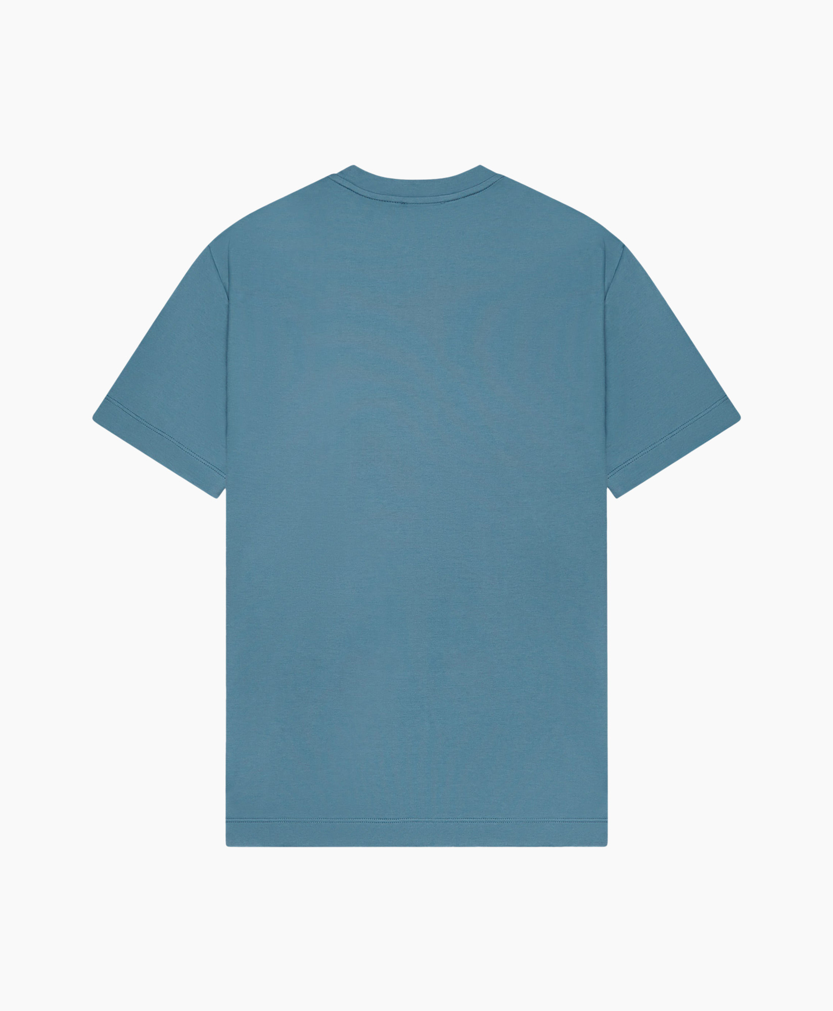 t-shirt, short-sleeve, solid, blue, cotton