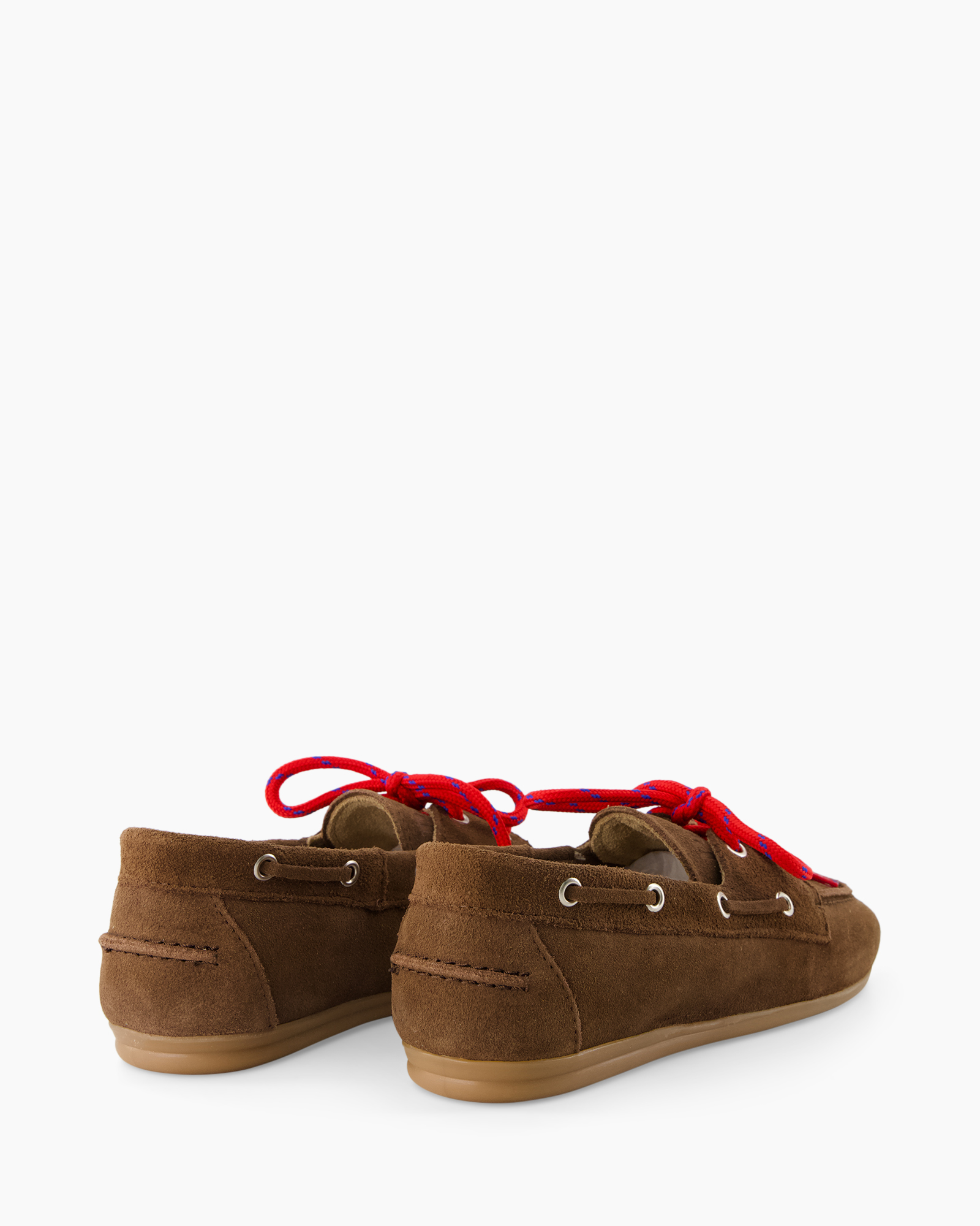 boat-shoes, brown, suede, red-laces, casual-footwear