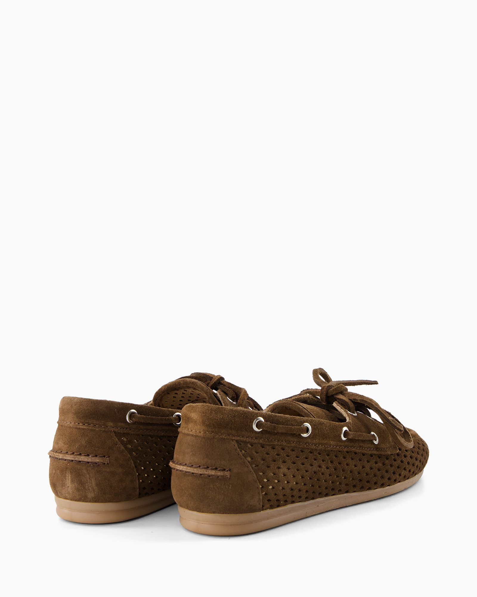 moccasins, loafers, suede, perforated, brown