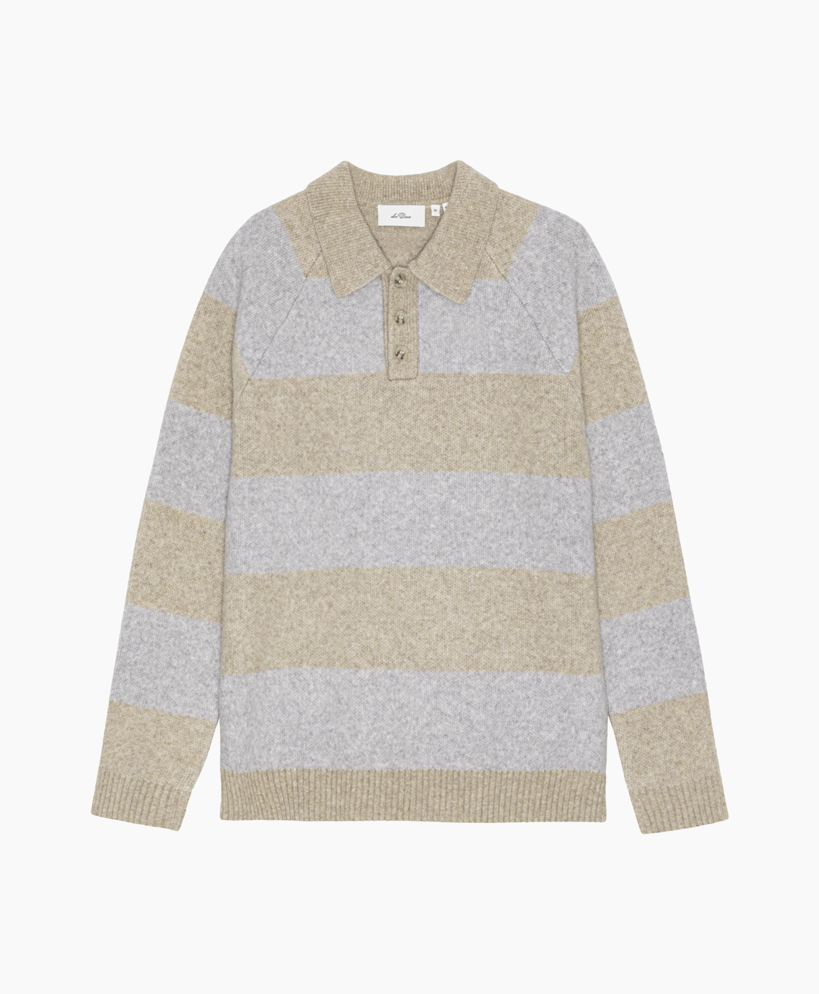 striped, pullover, knitted, collared, long-sleeve