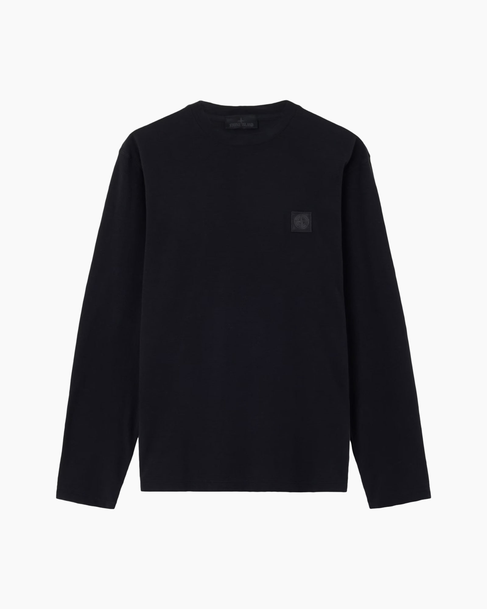 longsleeve, black, crewneck, logo patch, kids? men? not clear