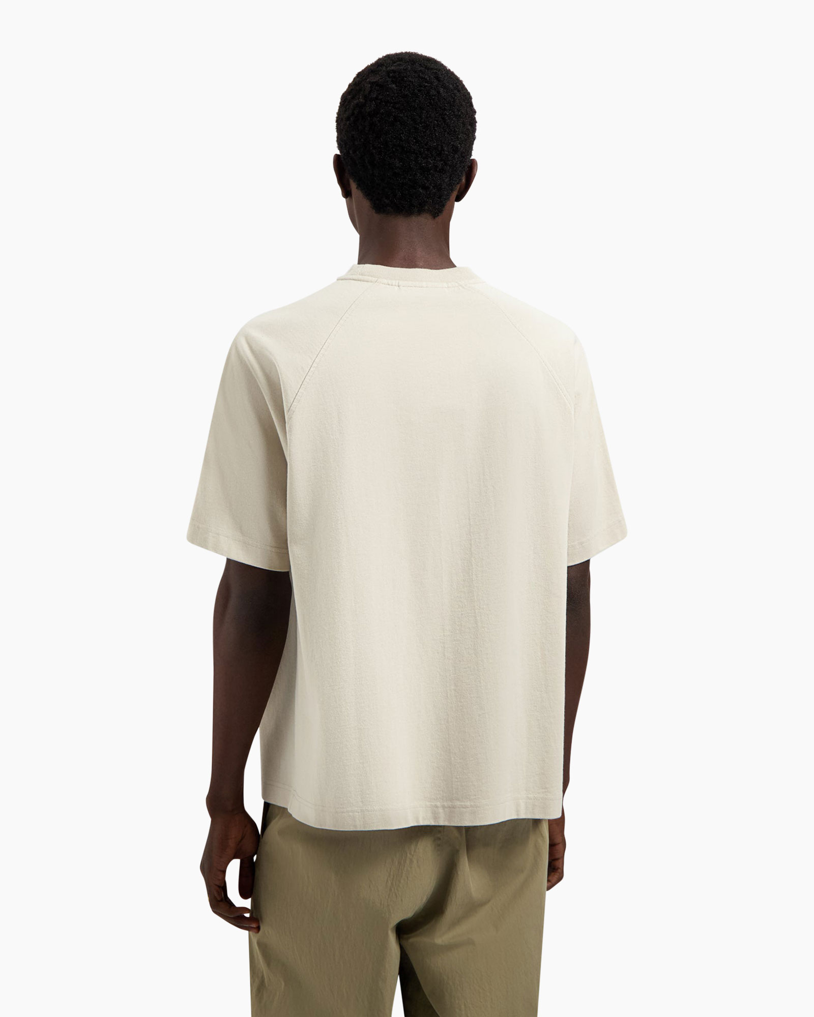 t-shirt, crew neck, short sleeve, beige, basic top