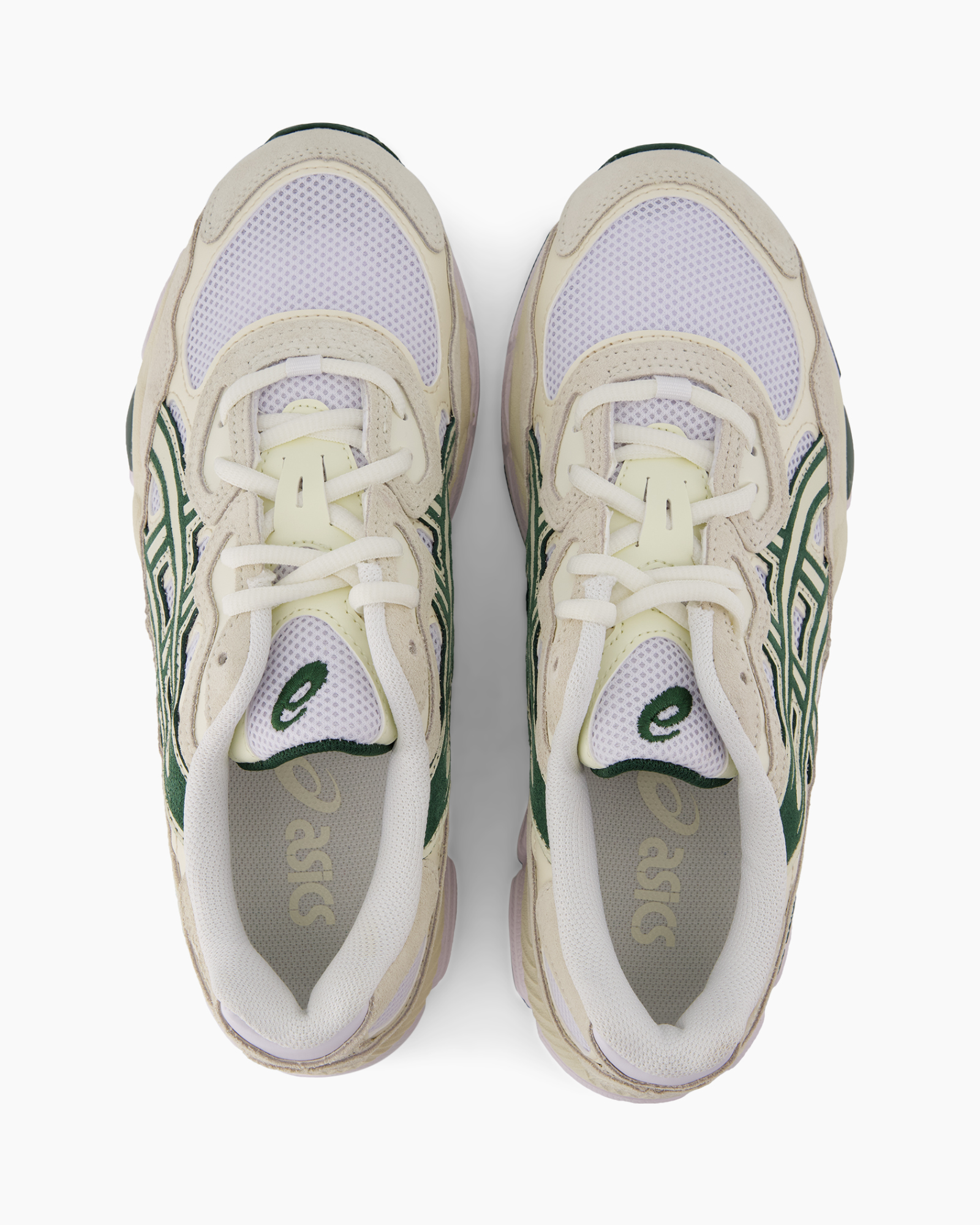 sneakers, athletic shoes, mesh, suede, beige green