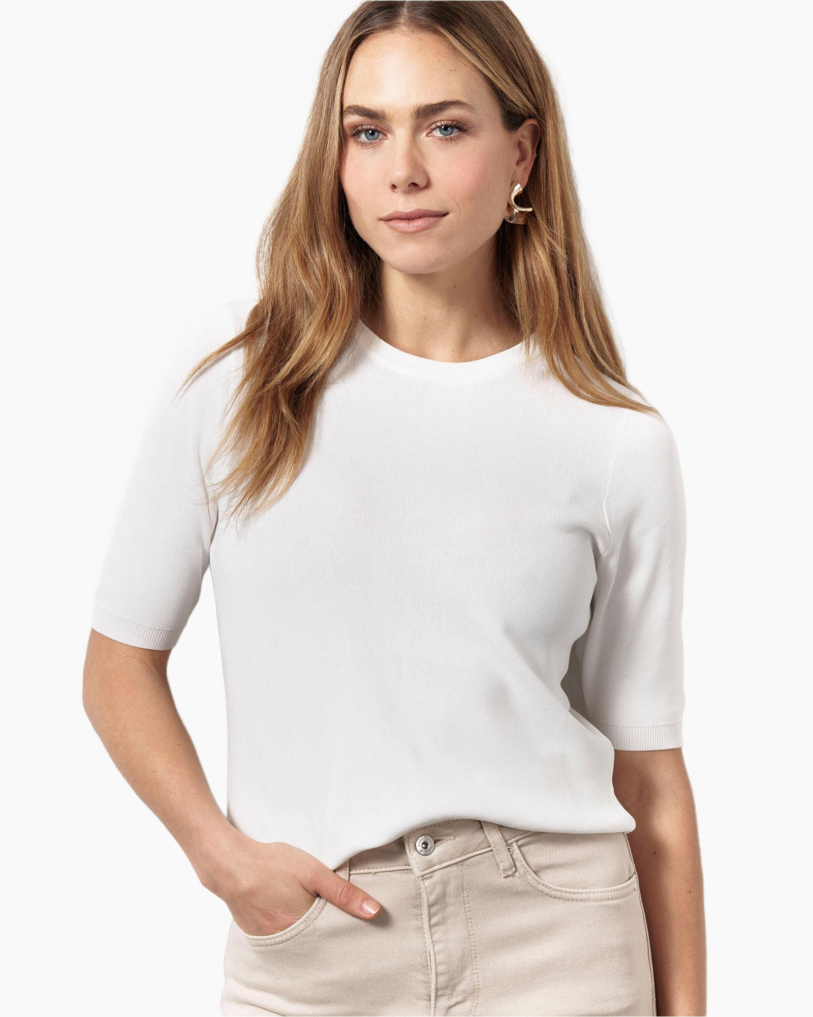 Pullover Lana Ssl Solid Ecru