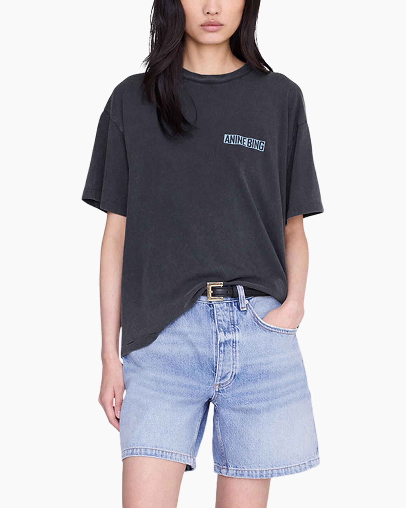 t-shirt, short-sleeve, graphic, loose fit, dark gray